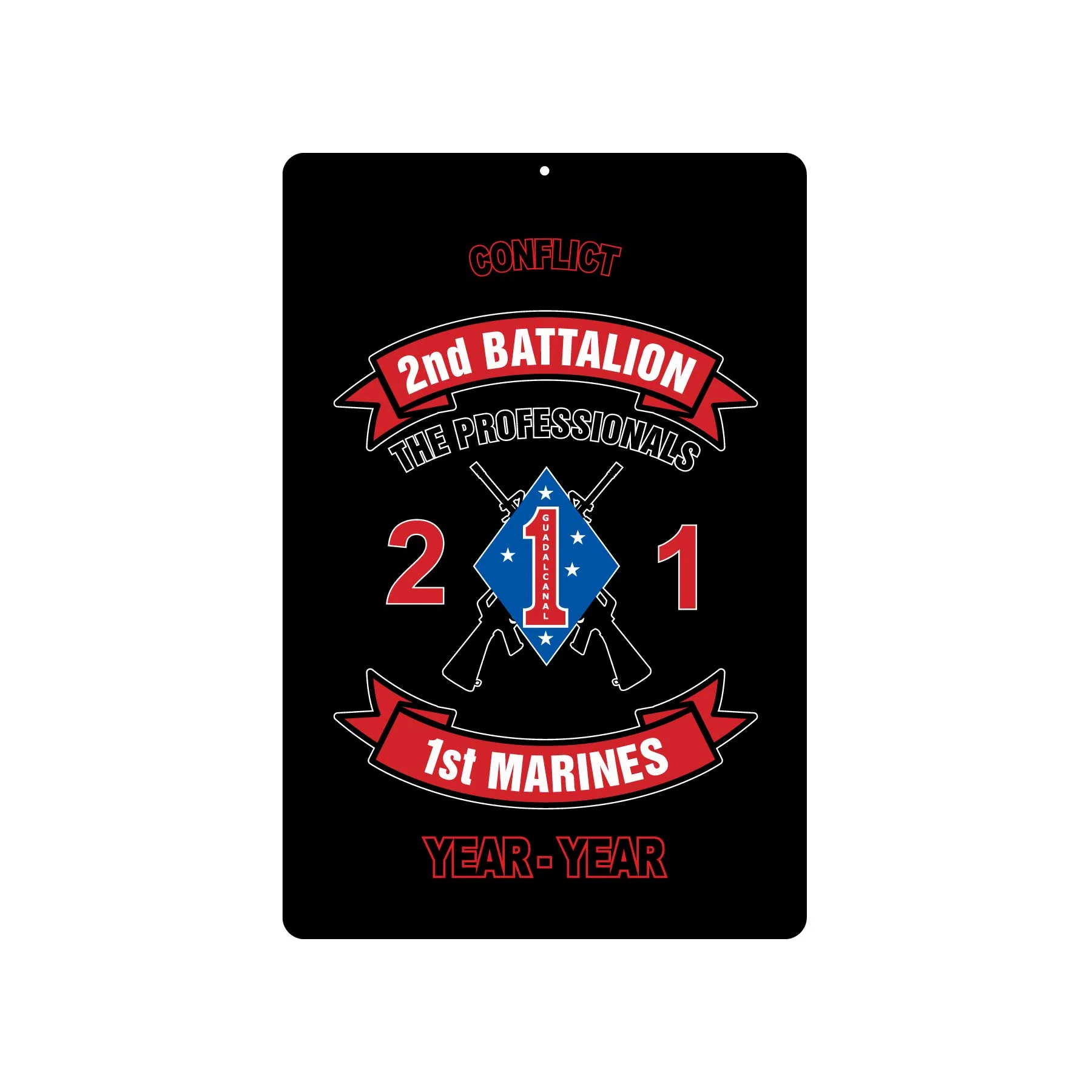 2nd Battalion 1st Marines Metal Sign - Image 2