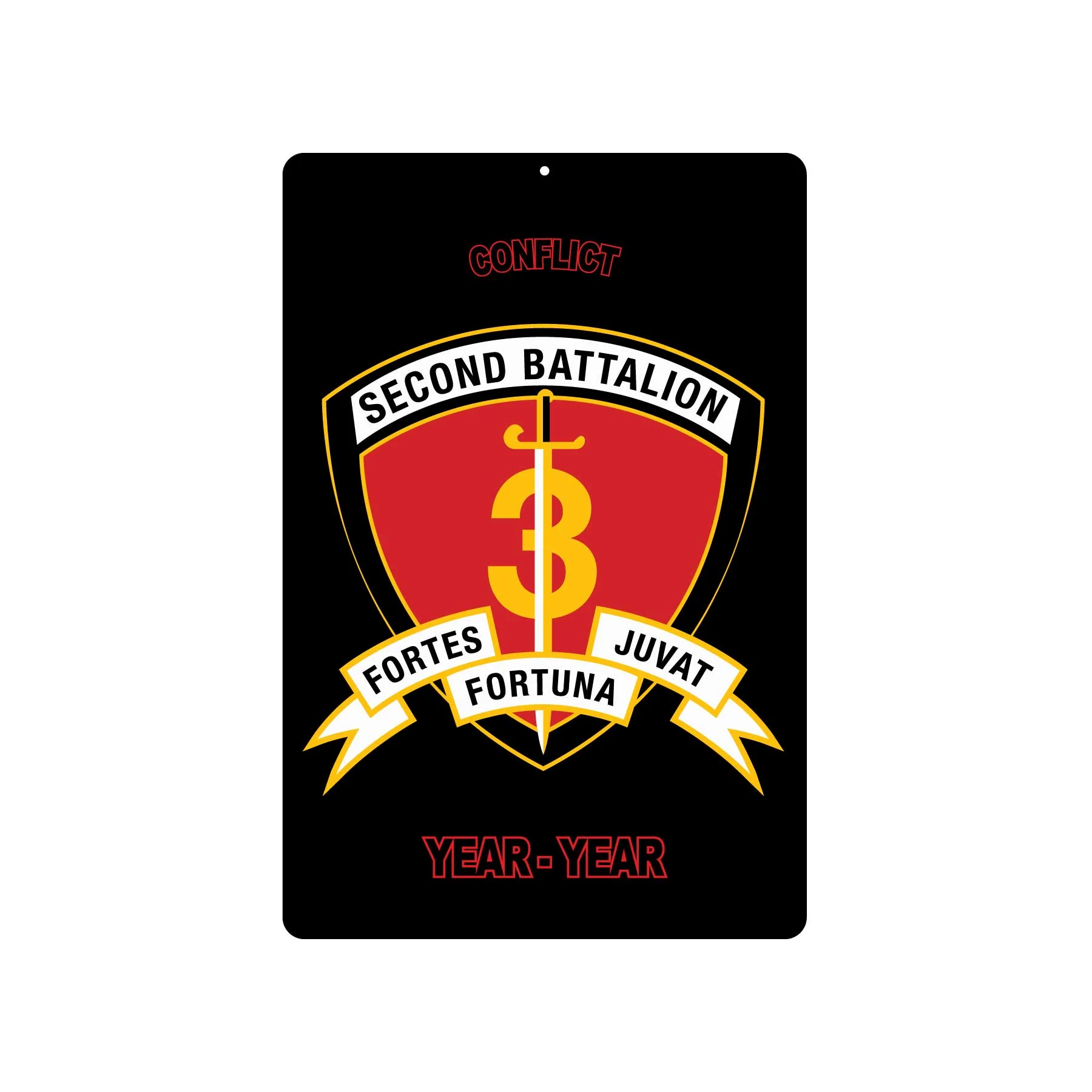 2nd Battalion 3rd Marines Metal Sign - Image 2