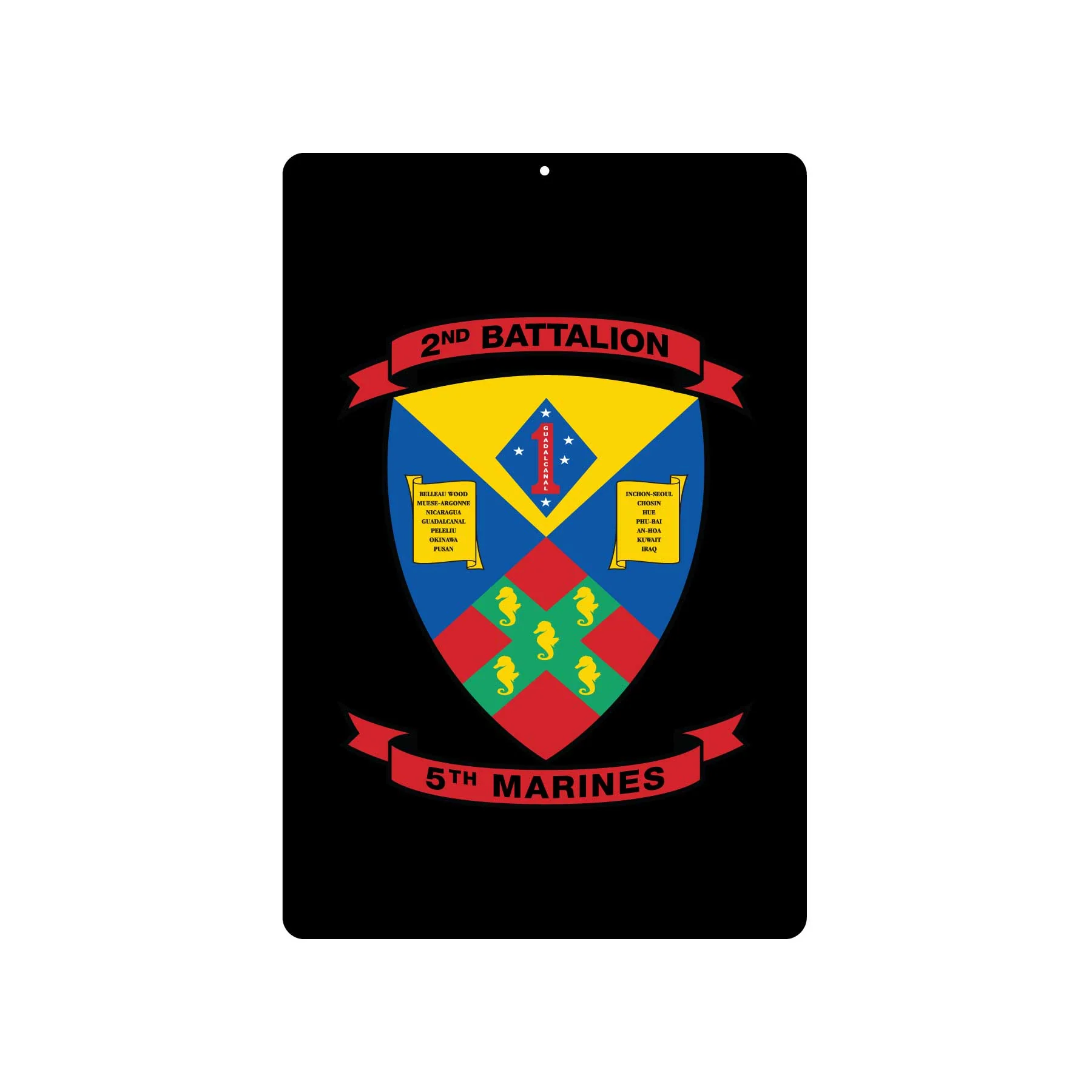 2nd Battalion 5th Marines Metal Sign