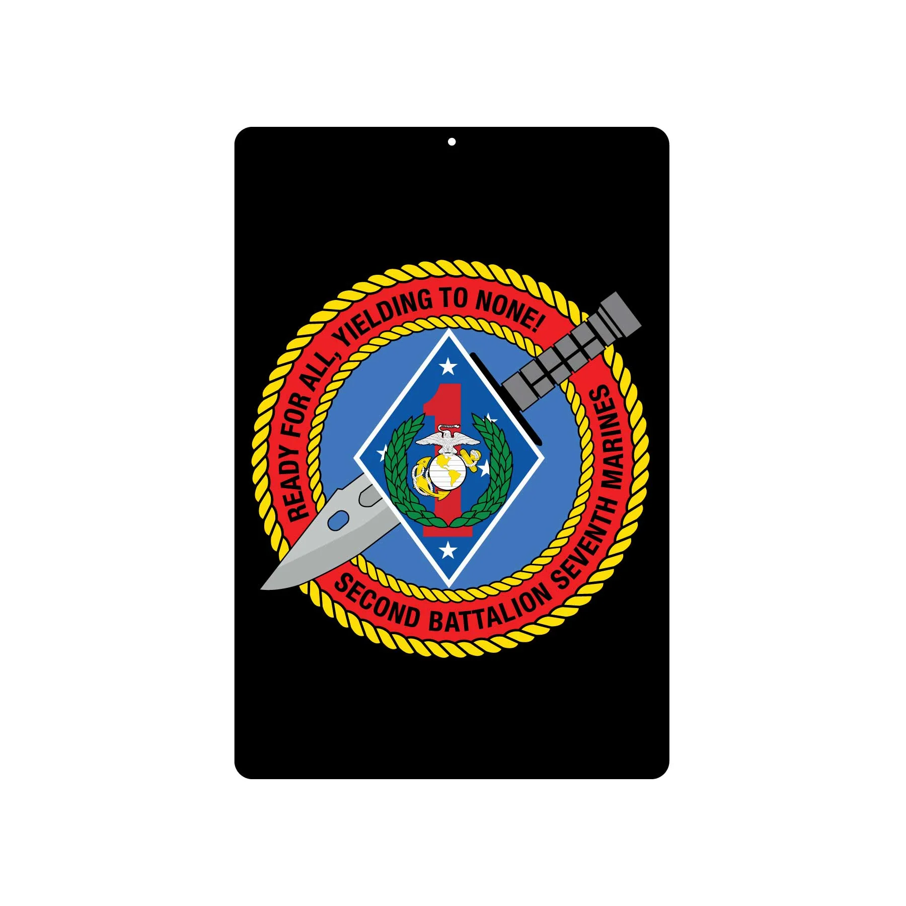 2nd Battalion 7th Marines Metal Sign