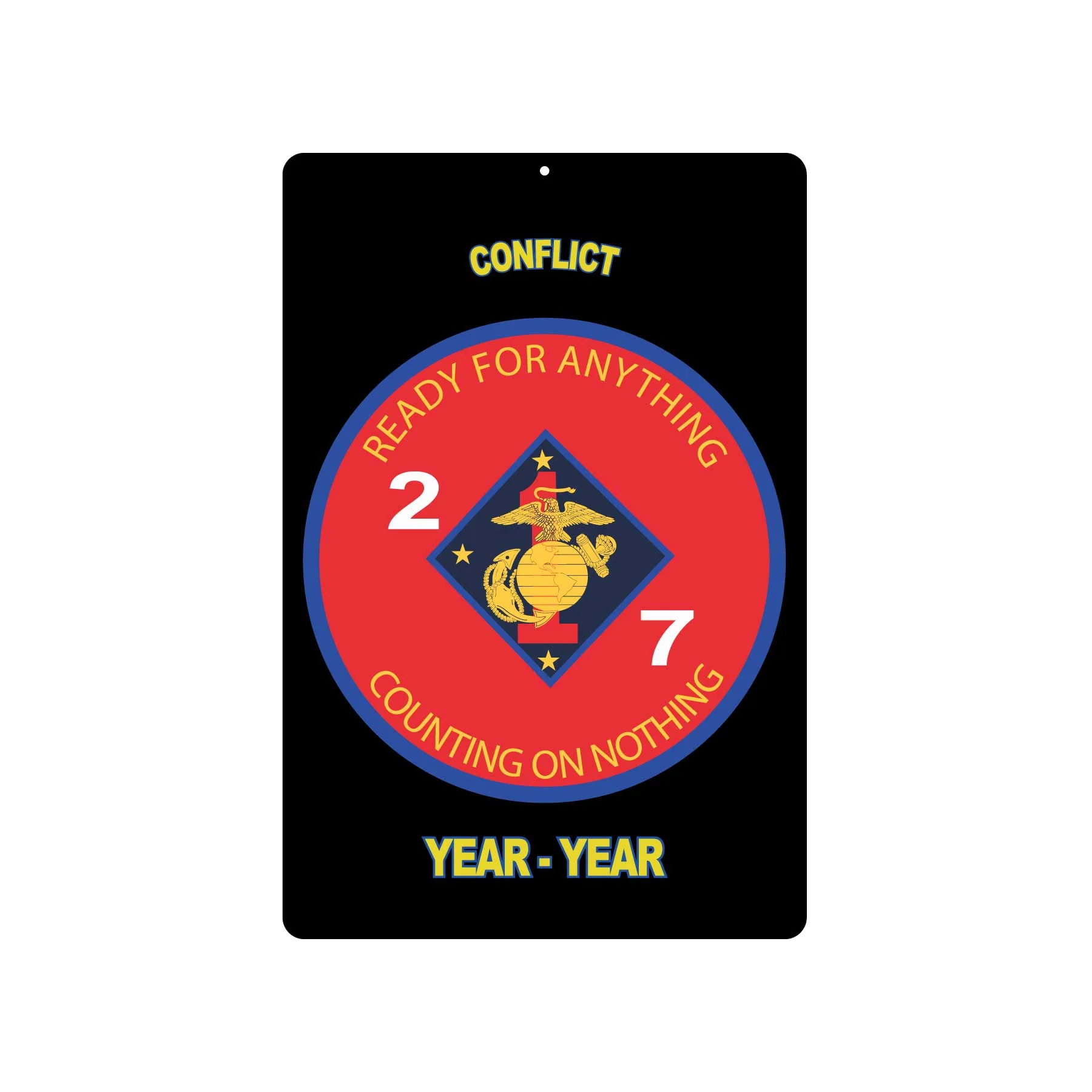 2nd Battalion 7th Marines (Alternate Design) Metal Sign - Image 2