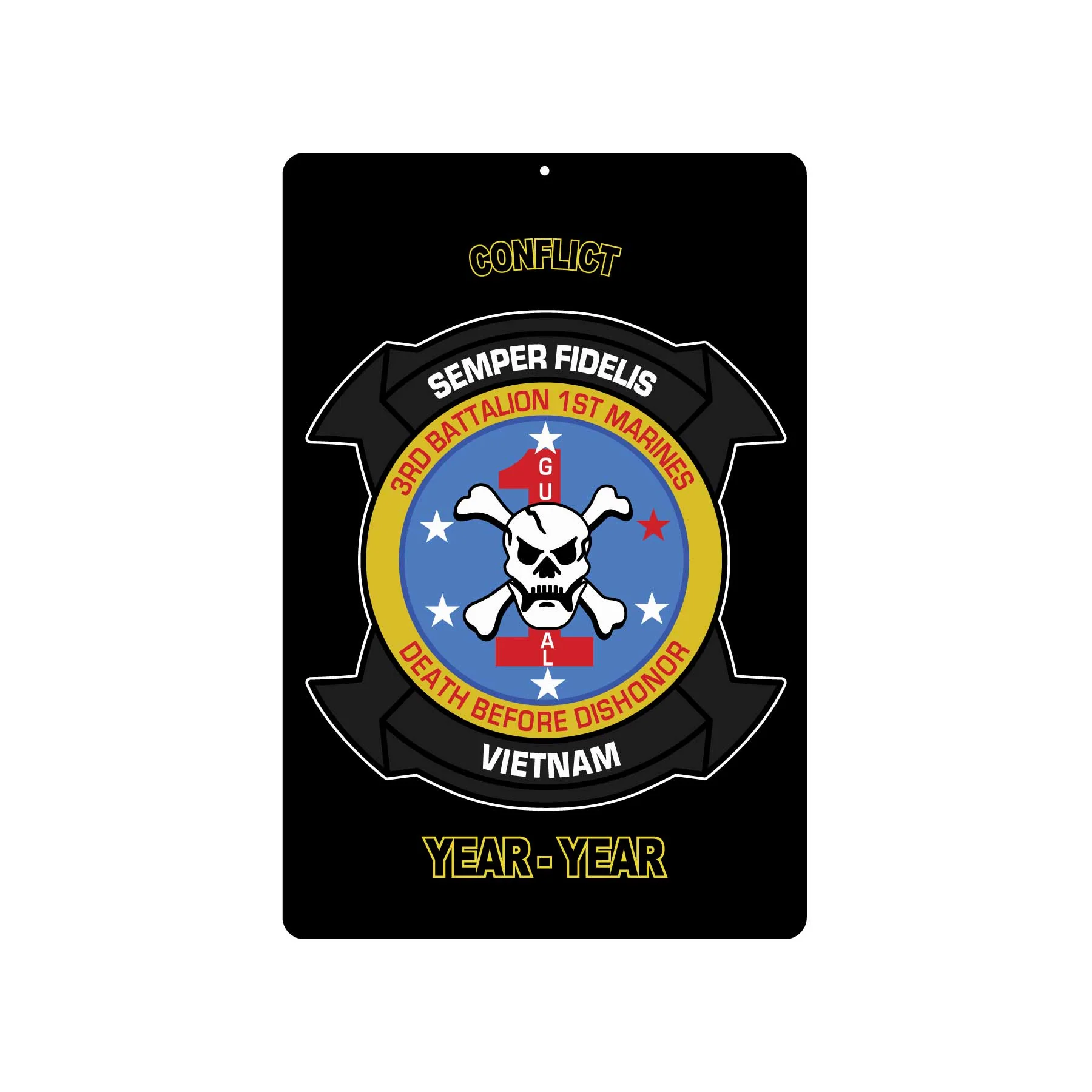 3rd Battalion 1st Marines Metal Sign - Image 2
