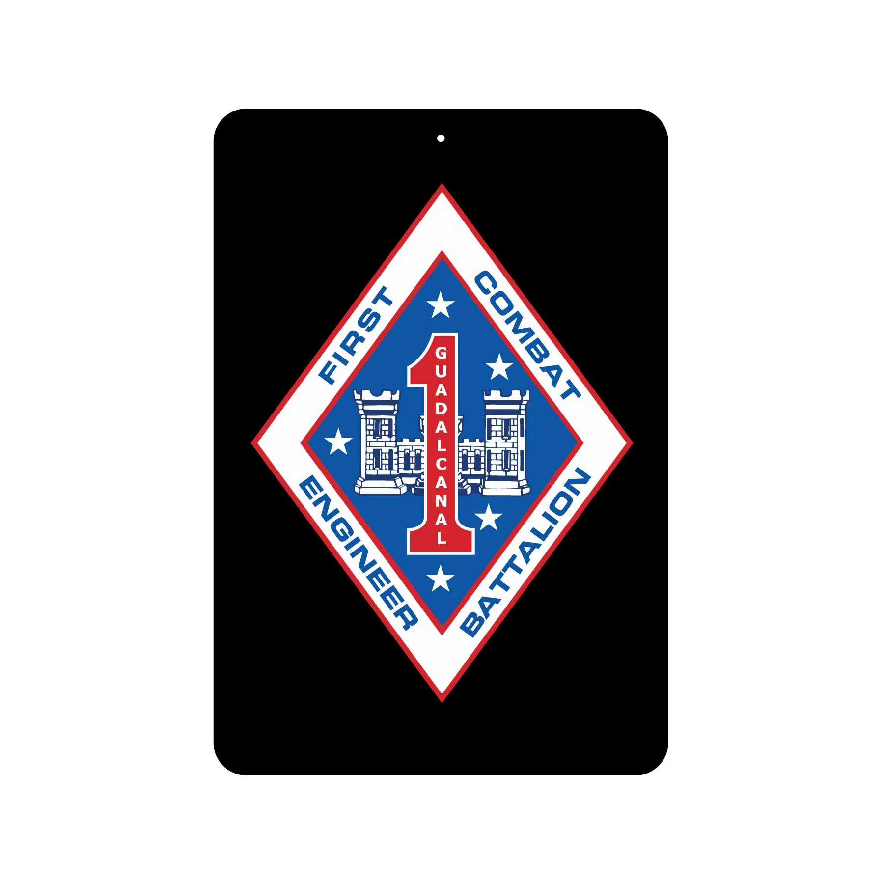 1st Combat Engineer Battalion Metal Sign