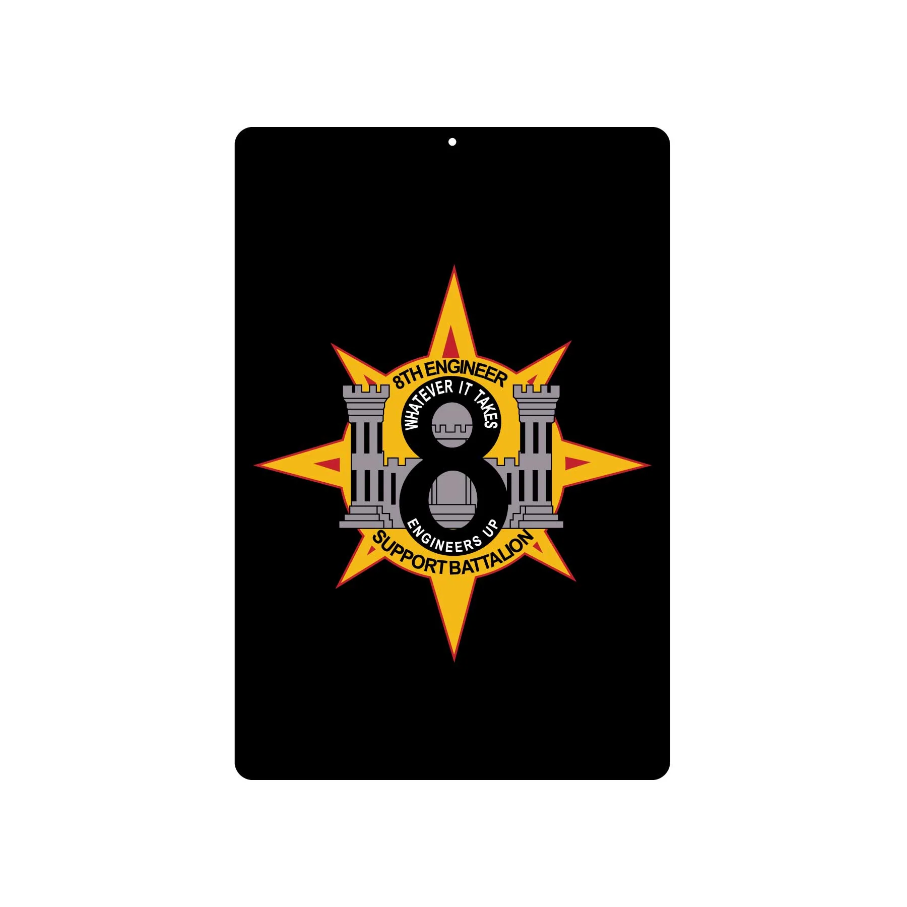 8th Engineer Battalion Metal Sign