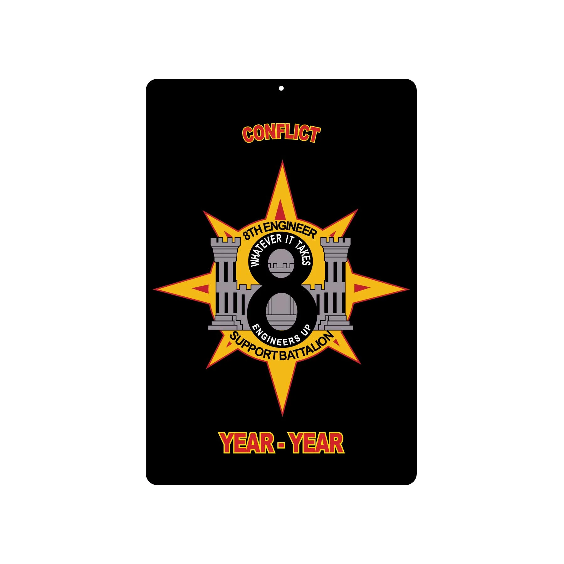 8th Engineer Battalion Metal Sign - Image 2