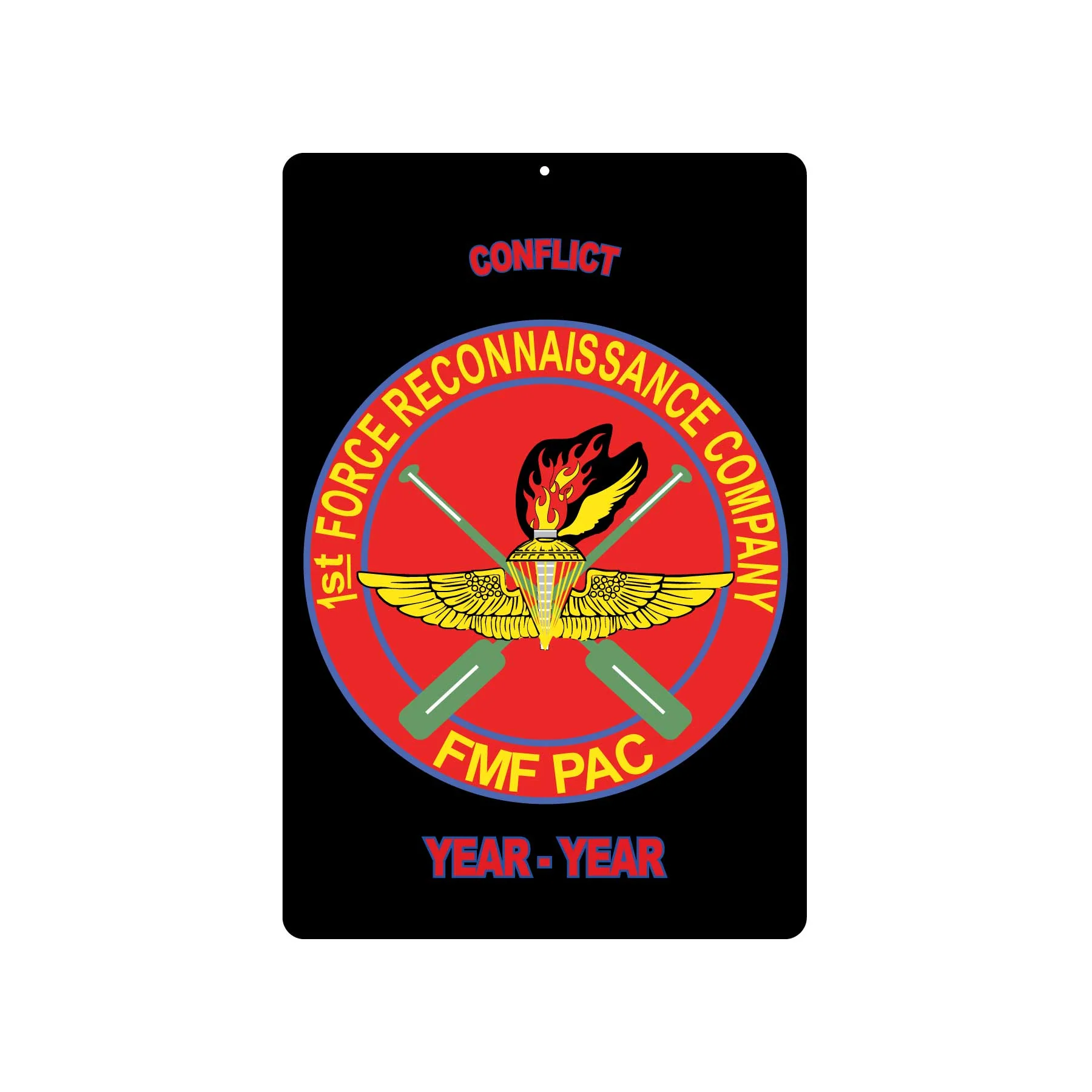 1st Force Recon FMF PAC Metal Sign - Image 2