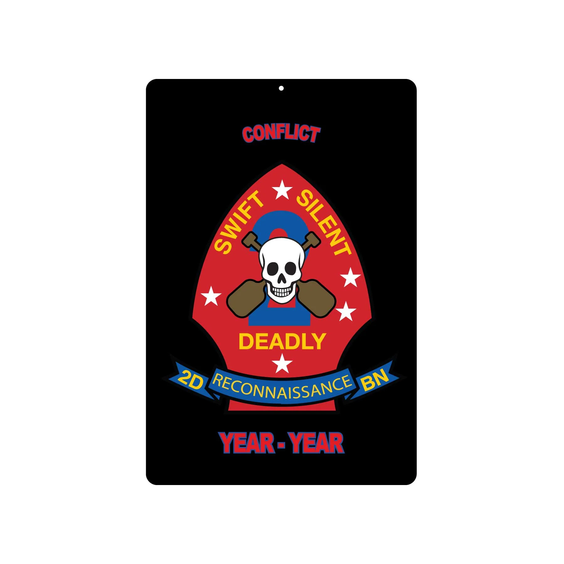 2nd Reconnaissance Battalion Metal Sign - Image 2