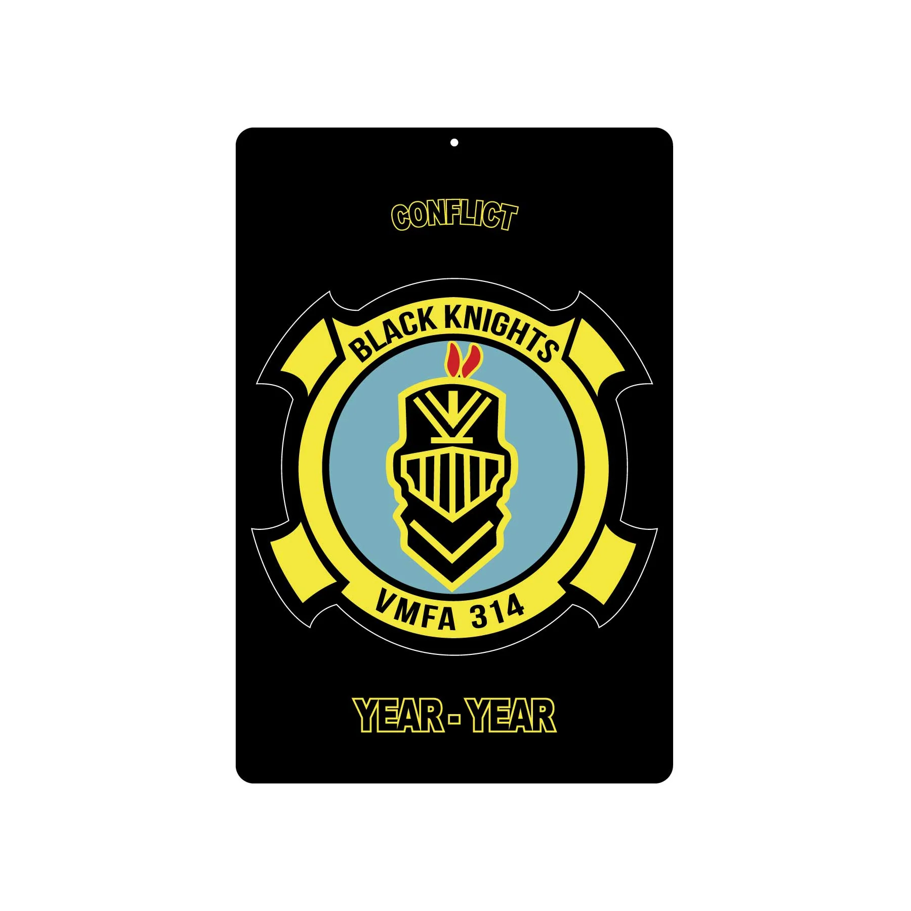 VMFA-314 Black Knights Metal Sign - Image 2