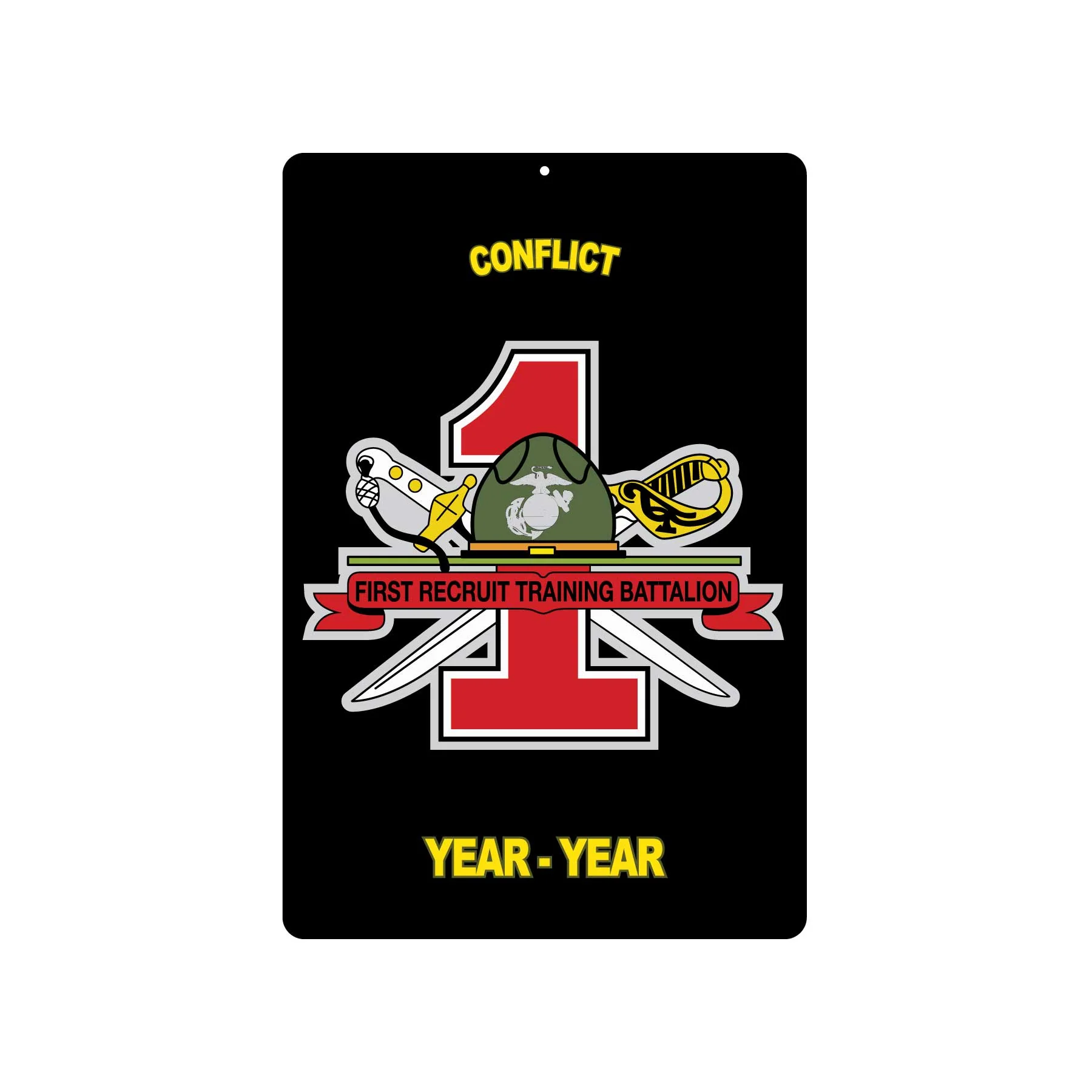 1st Recruit Training Battalion Metal Sign - Image 2