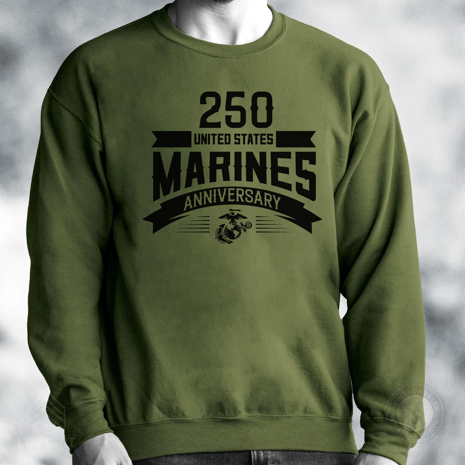 USMC 250th Anniversary Ribbon Sweatshirt - Image 4
