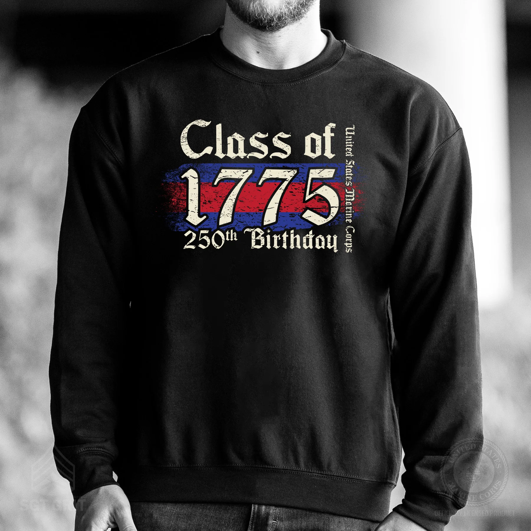 USMC 250th Birthday Class of 1775 Sweatshirt - Image 2