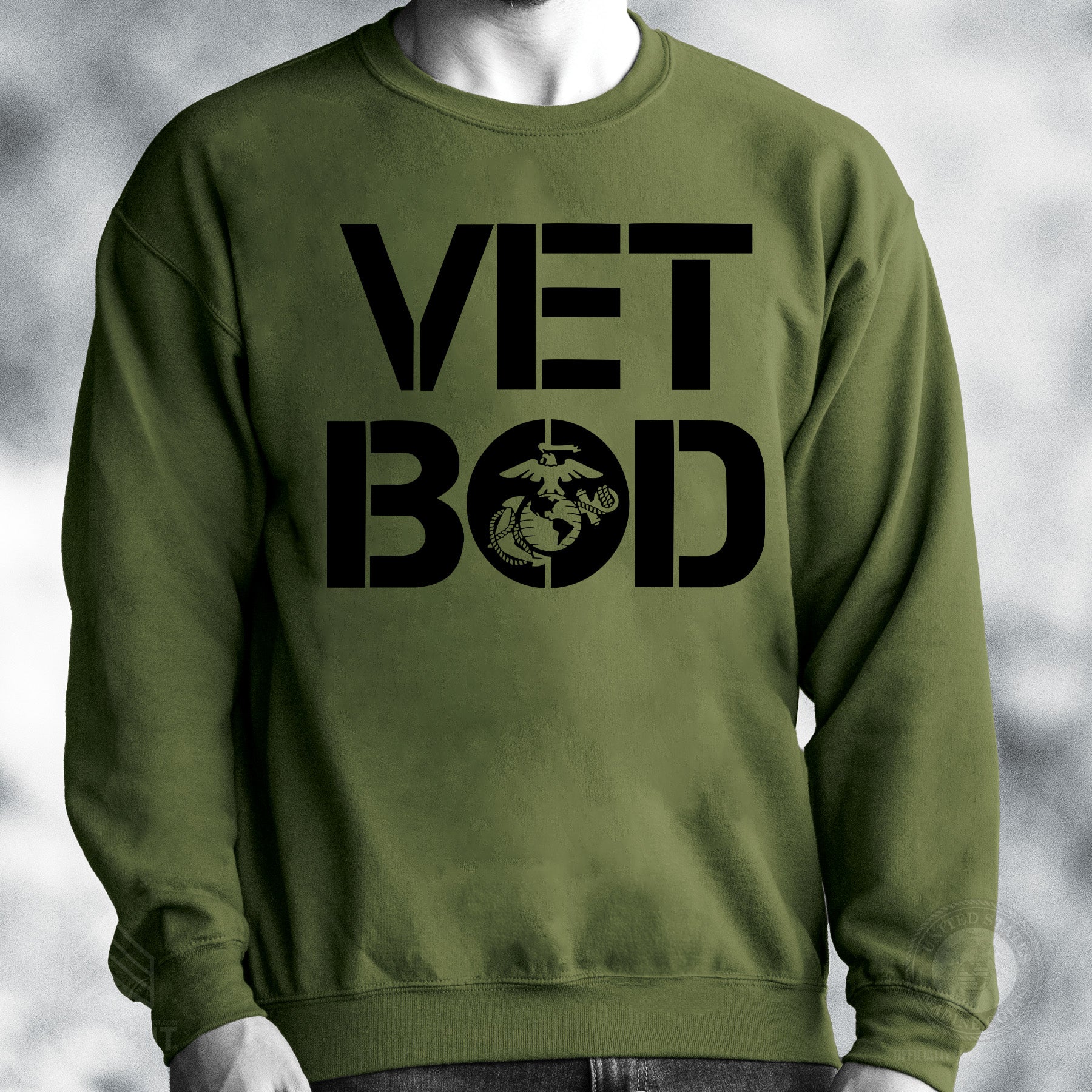 Vet Bod Sweatshirt- OD Green - Image 2