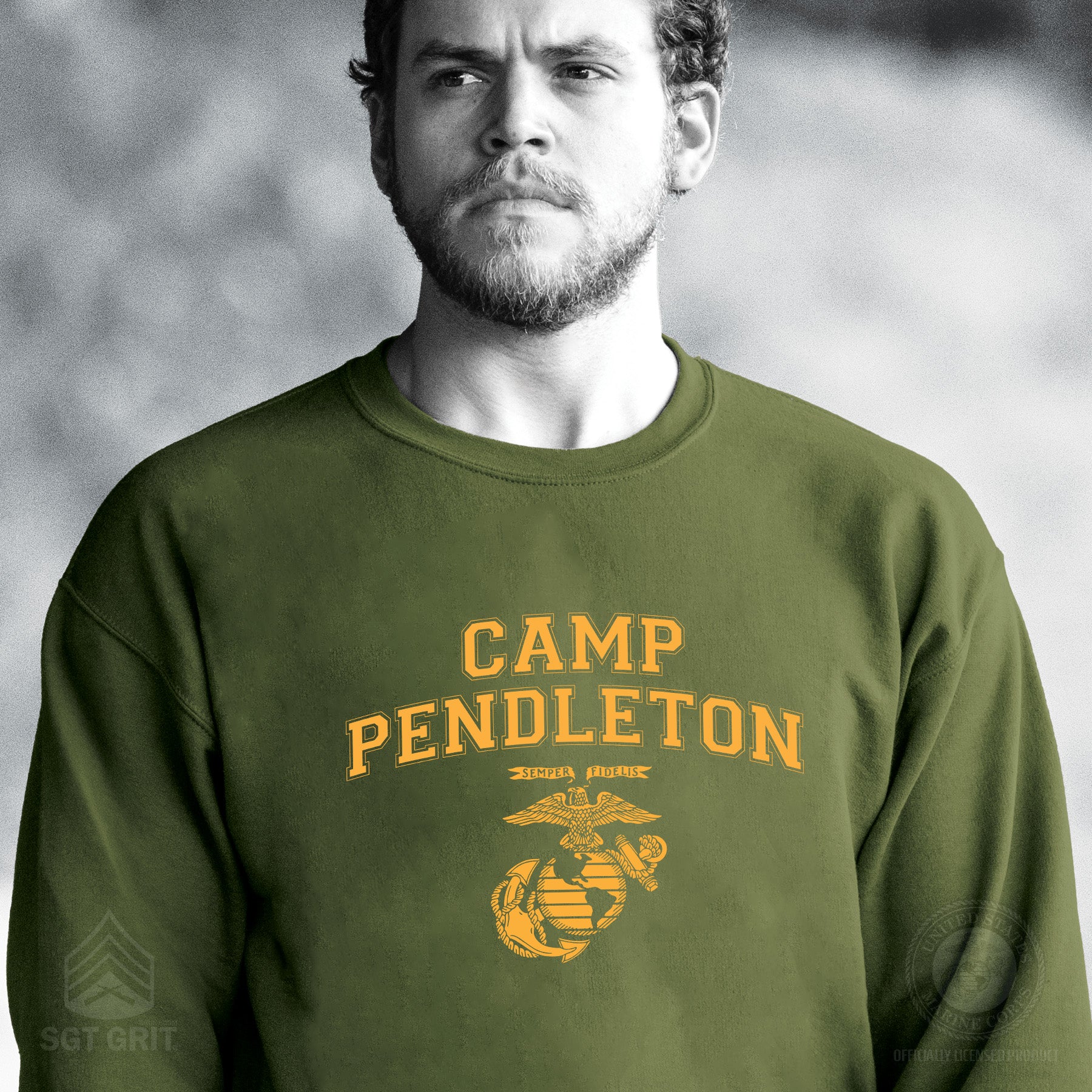 Marine Corps Base Collegiate EGA Sweatshirt - Image 11