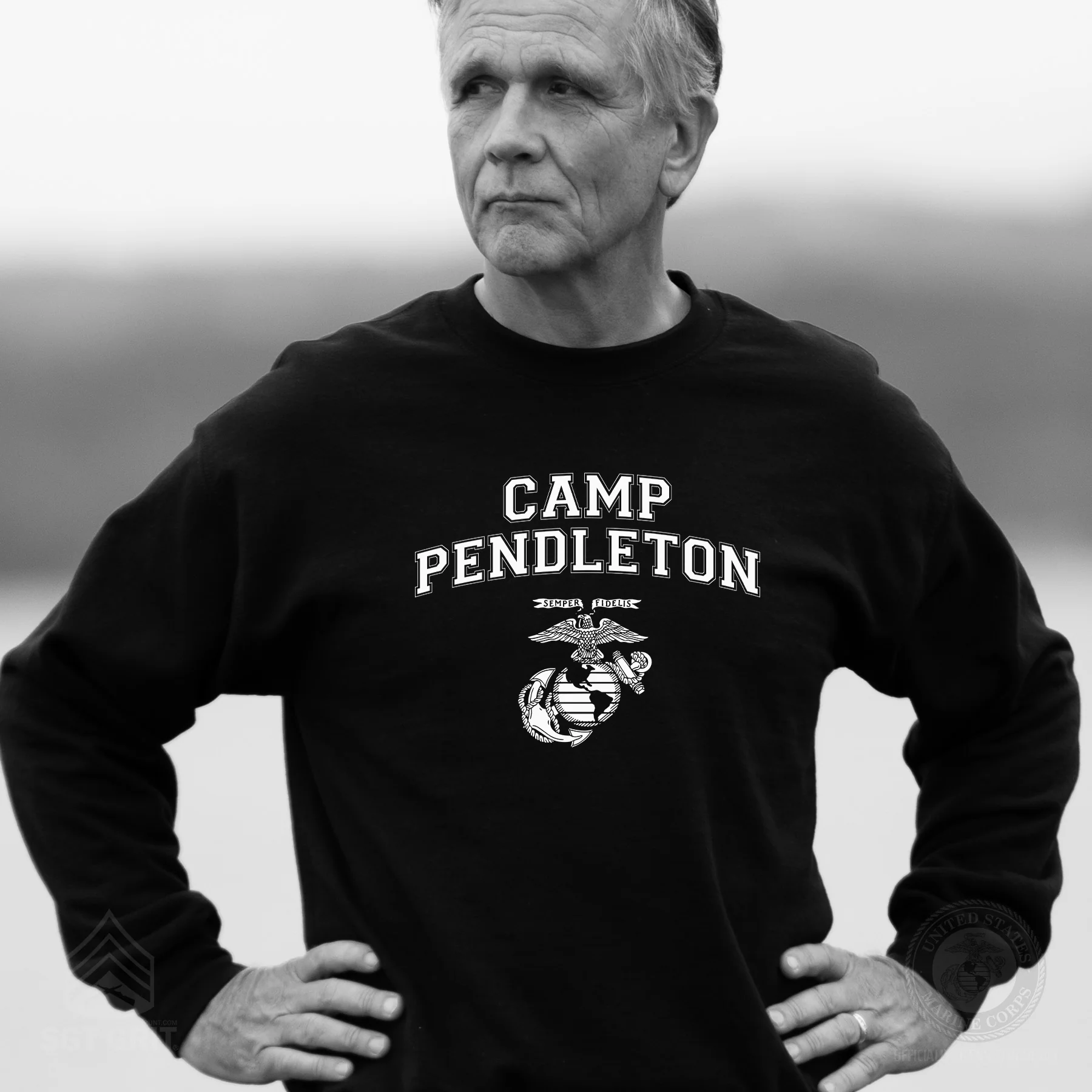 Marine Corps Base Collegiate EGA Sweatshirt - Image 2