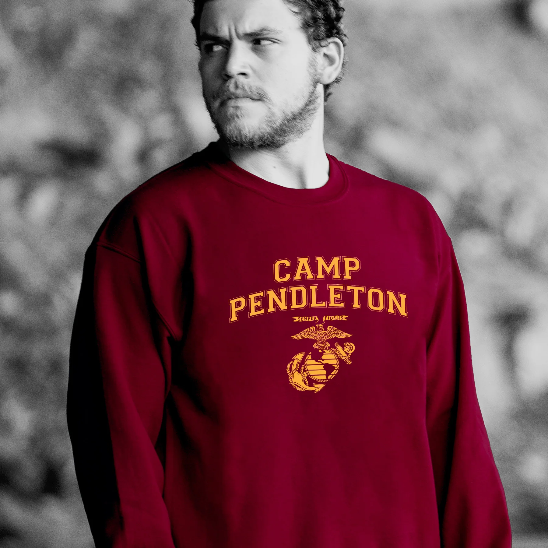 Marine Corps Base Collegiate EGA Sweatshirt - Image 6