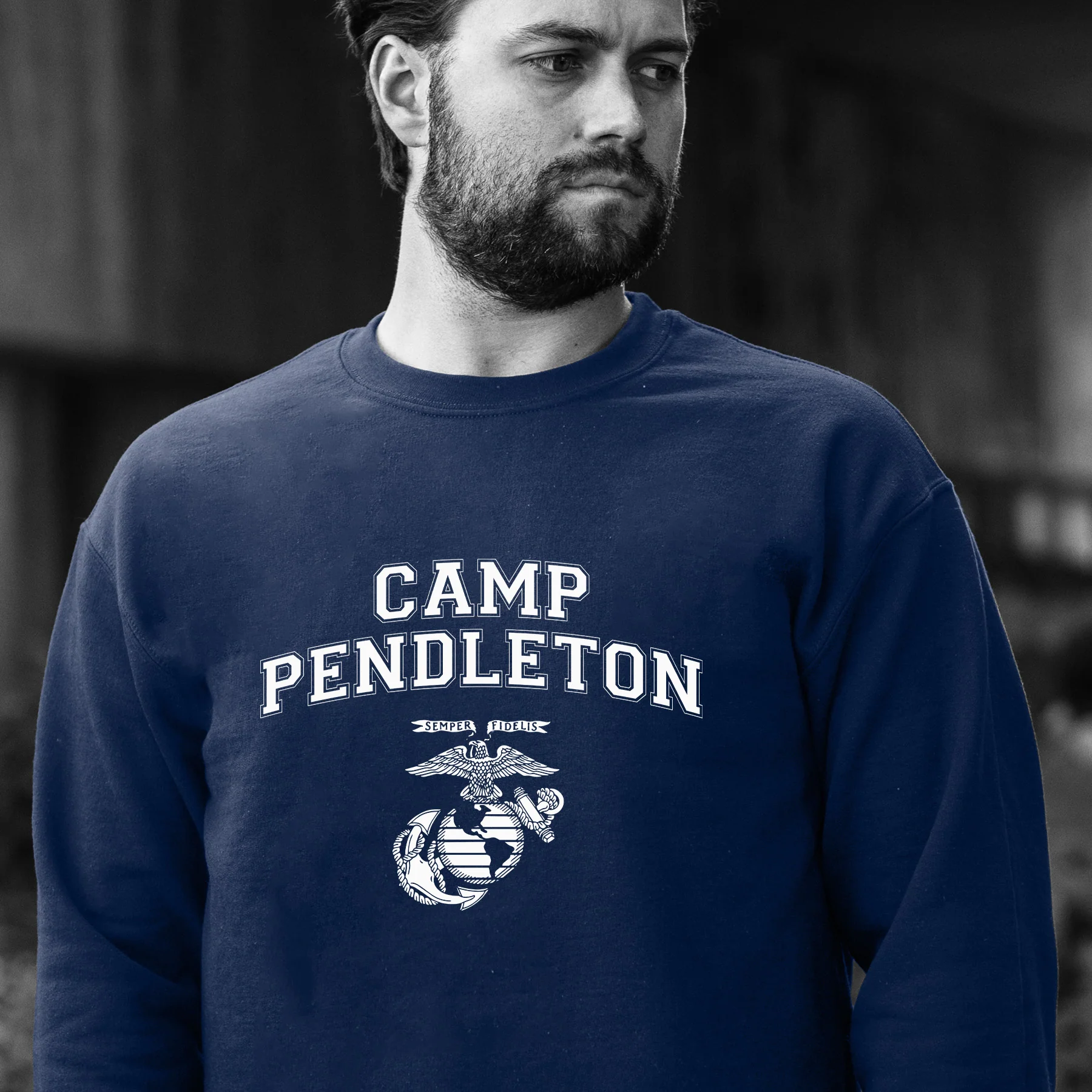Marine Corps Base Collegiate EGA Sweatshirt - Image 9