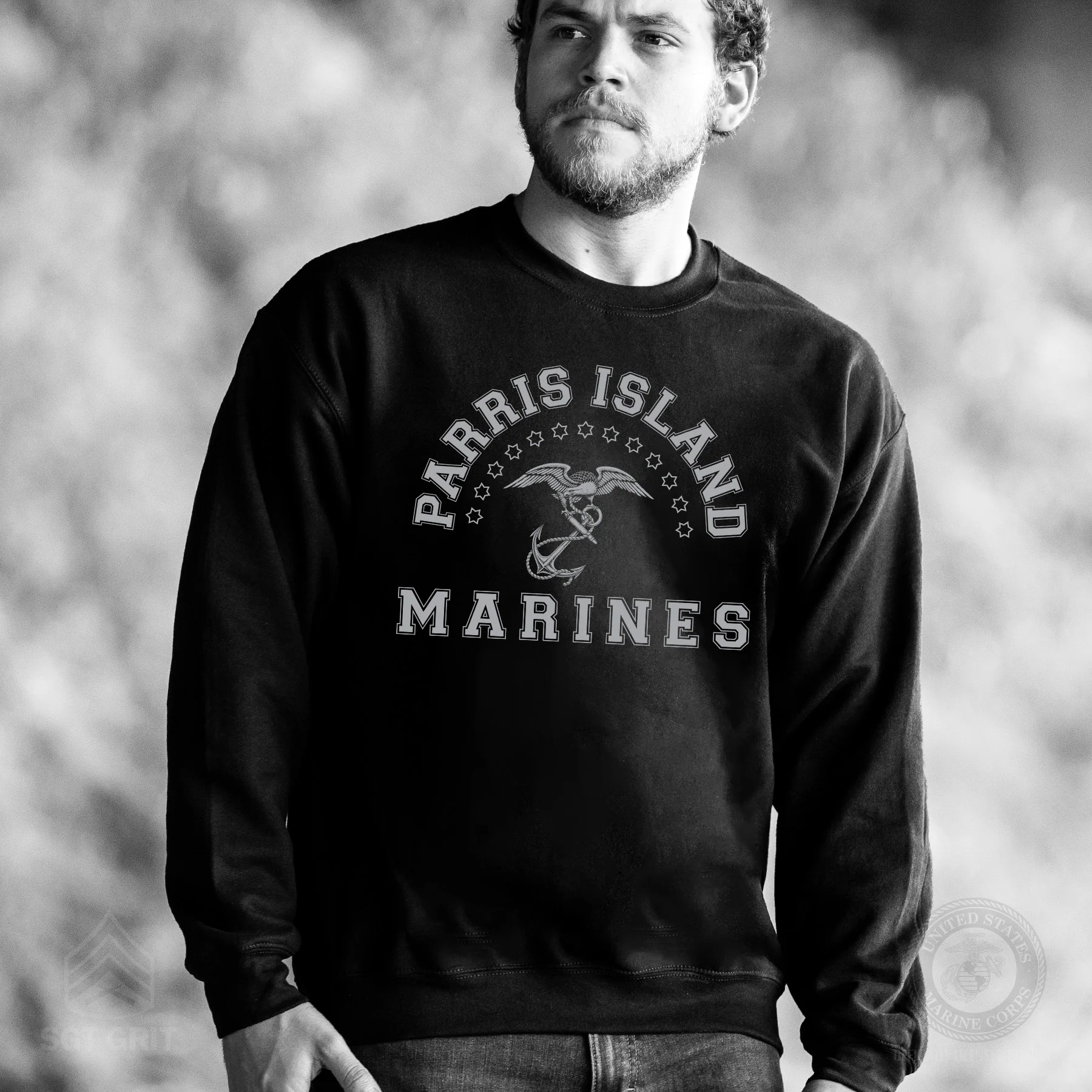 MCRD Vintage Eagle & Anchor Sweatshirt - Image 2