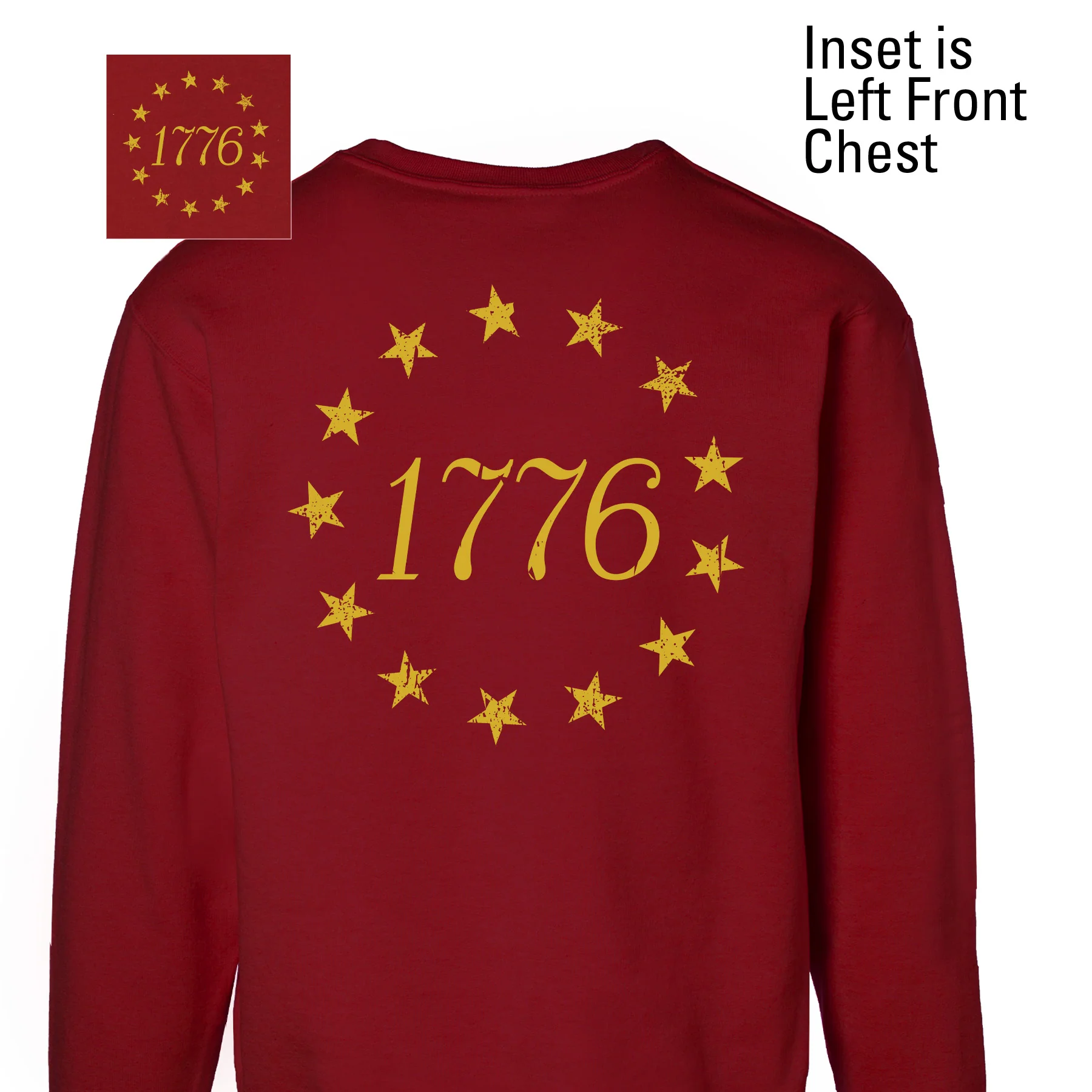 1776 Betsy Ross Flag Sweatshirt - Back Design - Image 10