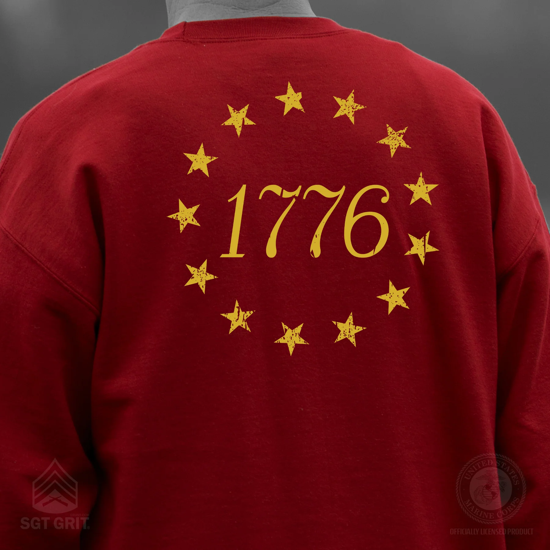 1776 Betsy Ross Flag Sweatshirt - Back Design - Image 26