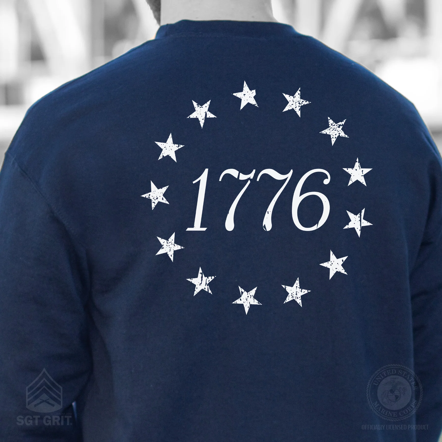 1776 Betsy Ross Flag Sweatshirt - Back Design - Image 3
