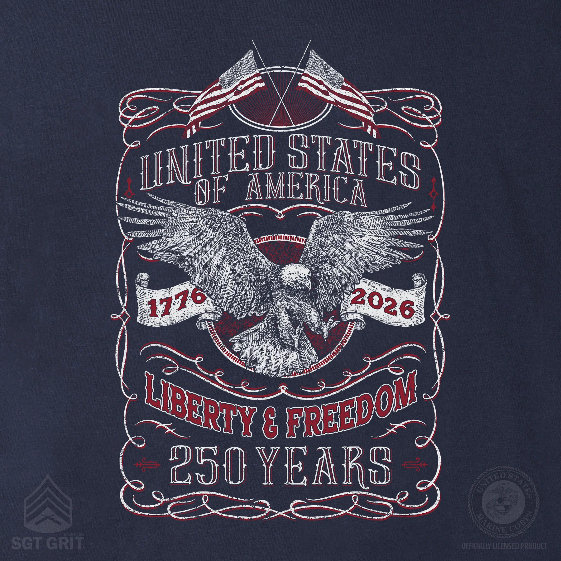 250 Years of Liberty & Freedom Sweatshirt - Back Design - Image 6