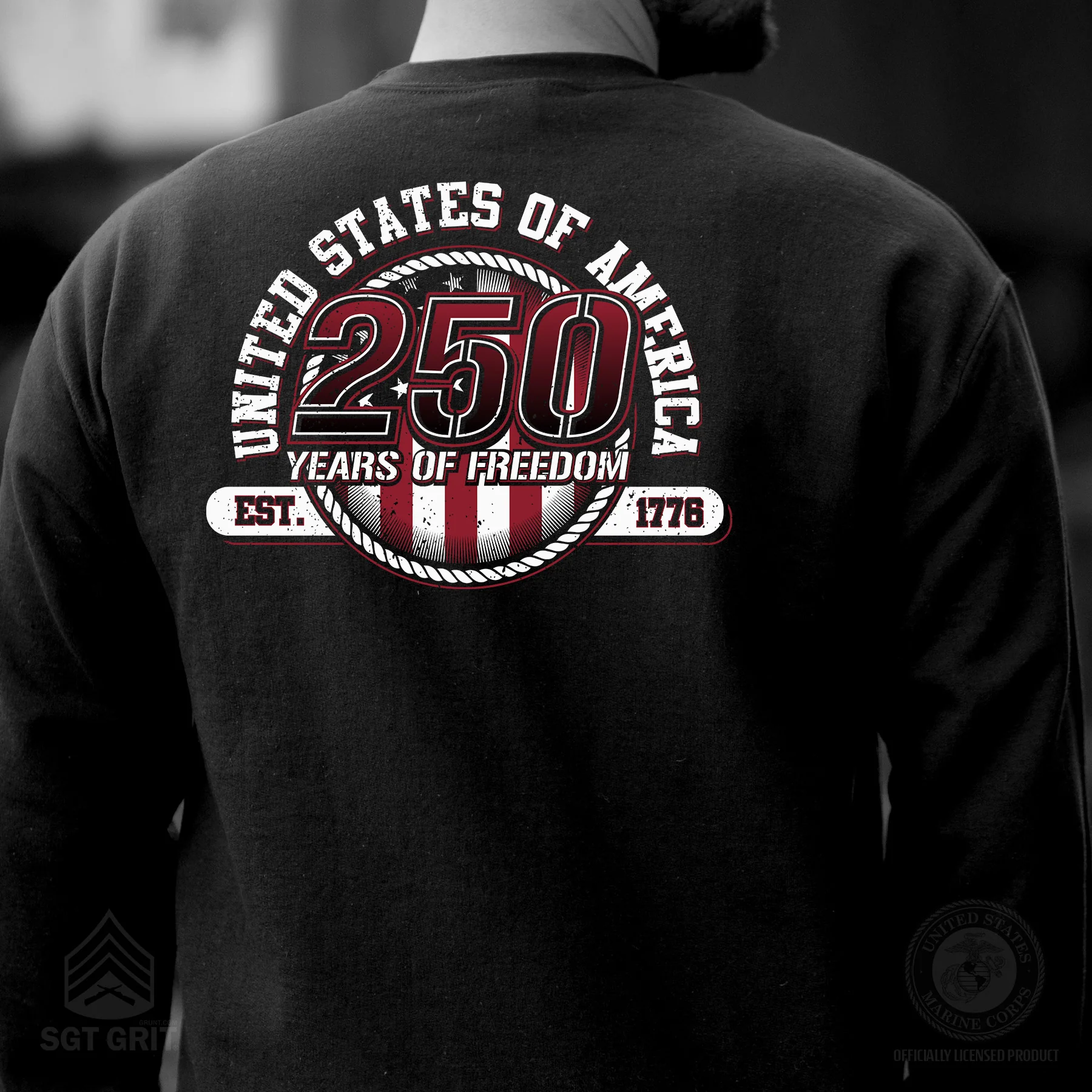 250 Years of Freedom Sweatshirt - Back Design - Image 6