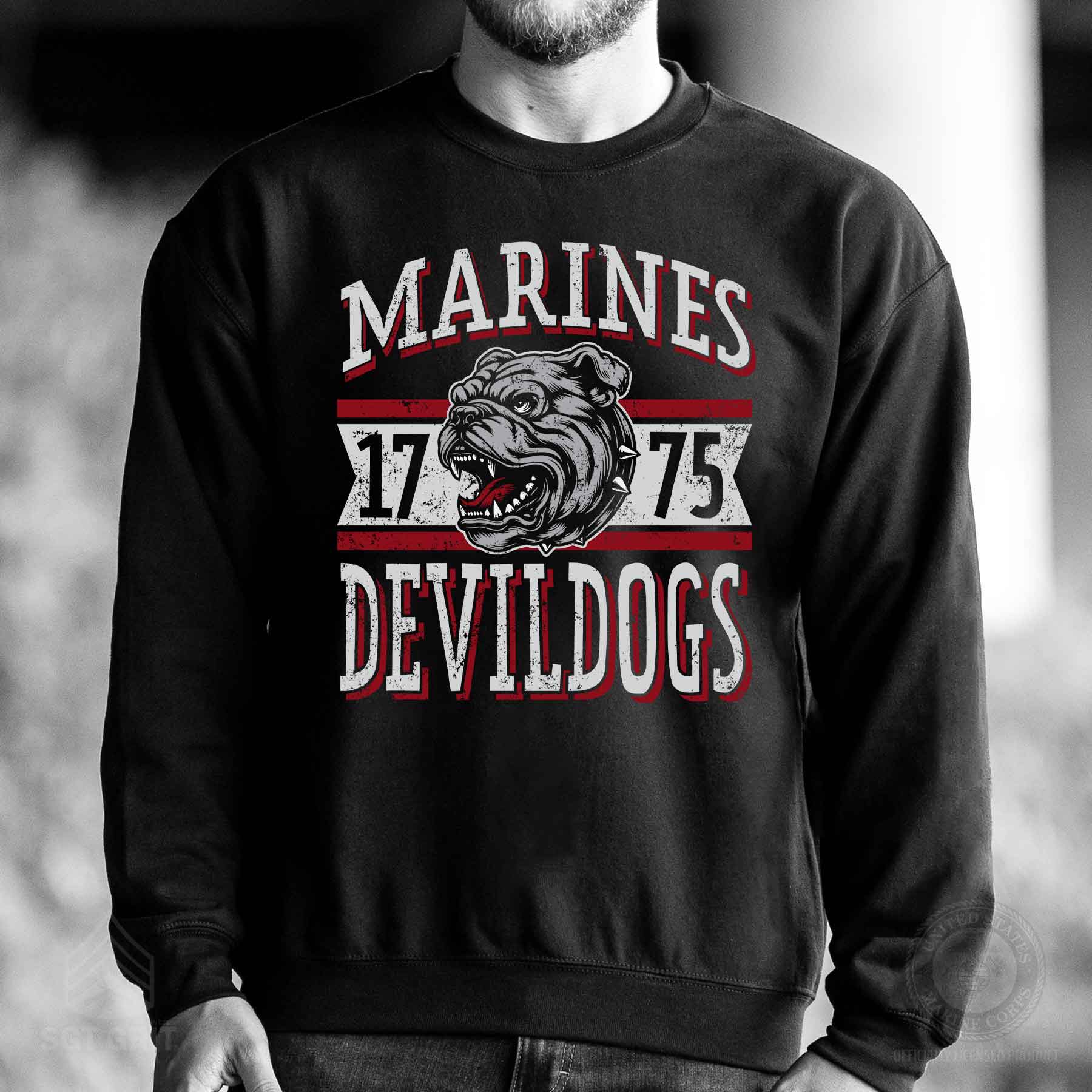 Marine Corps Devil Dogs Sweatshirt - Image 2