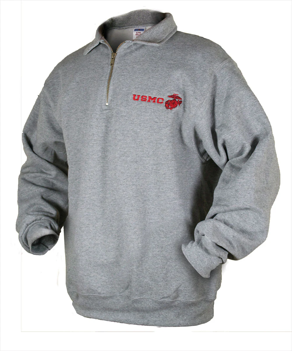 1/4 Zip USMC Pullover Sweatshirt - Image 2