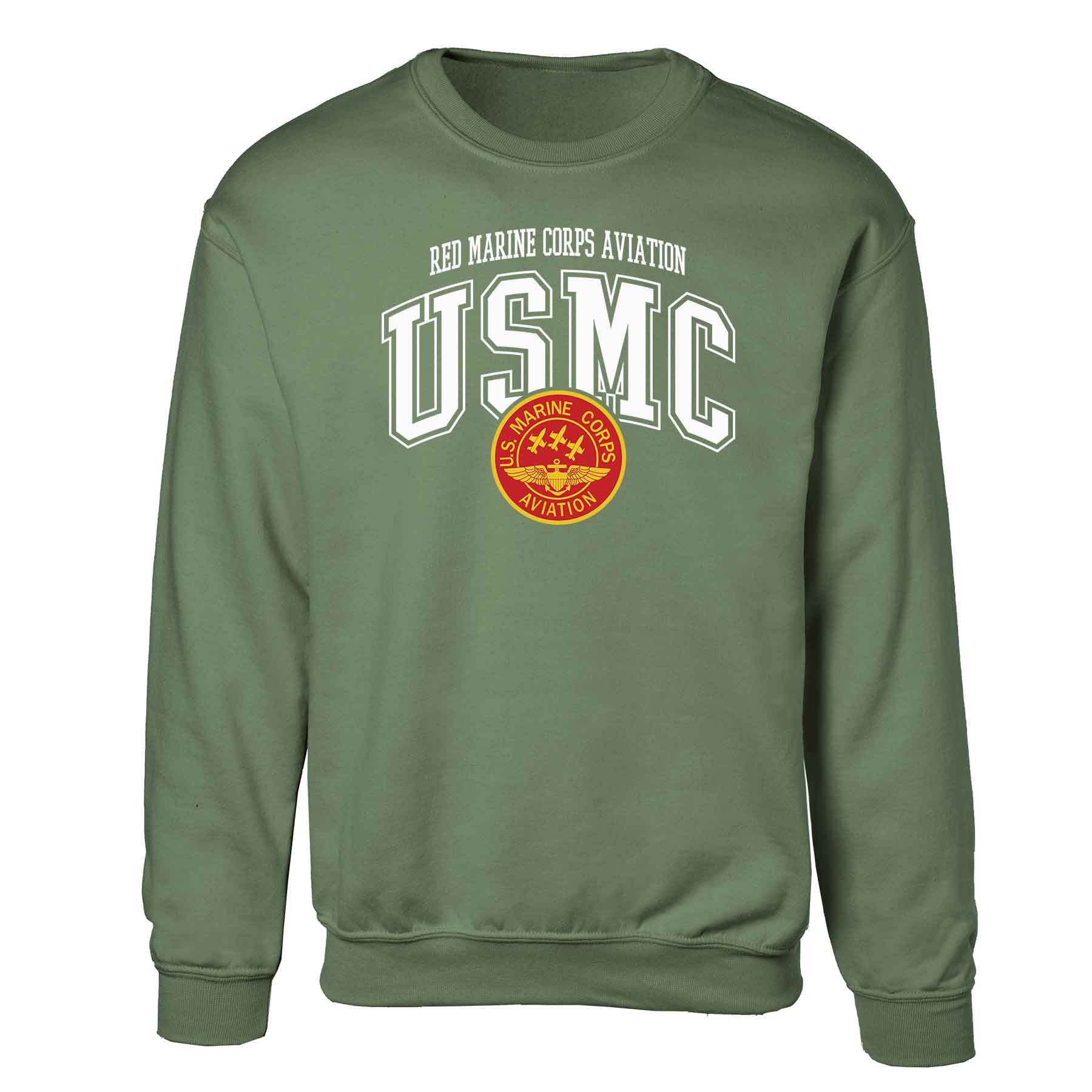 Red Marine Corps Aviation Arched Sweatshirt - Image 4