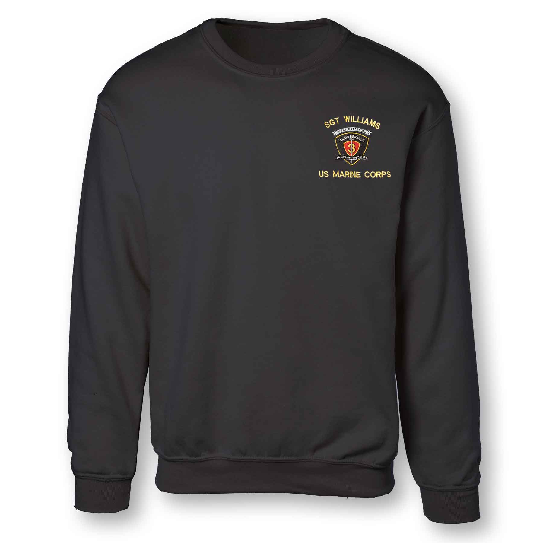 1st Battalion 3rd Marines Embroidered Sweatshirt