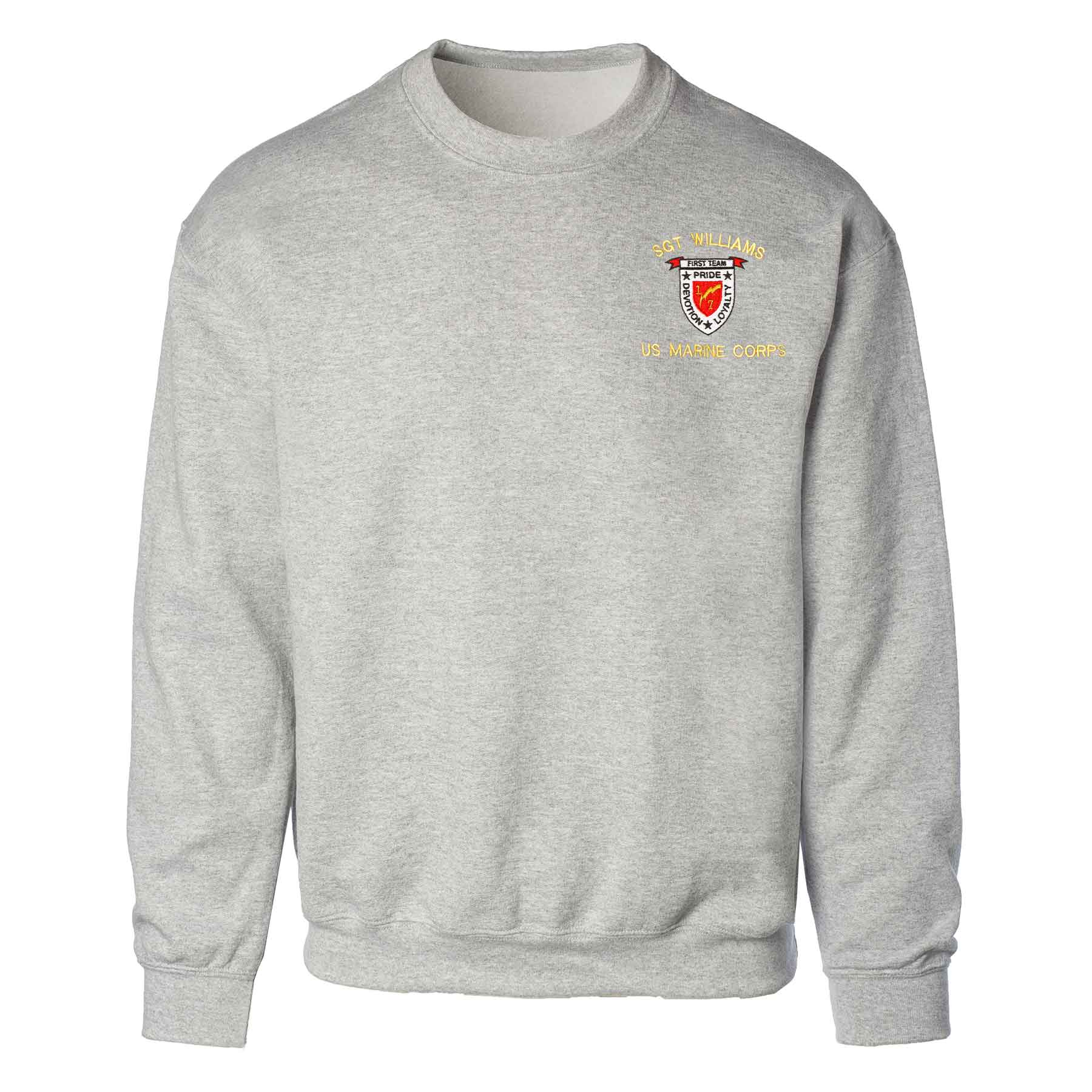 1st Battalion 7th Marines Embroidered Sweatshirt - Image 2