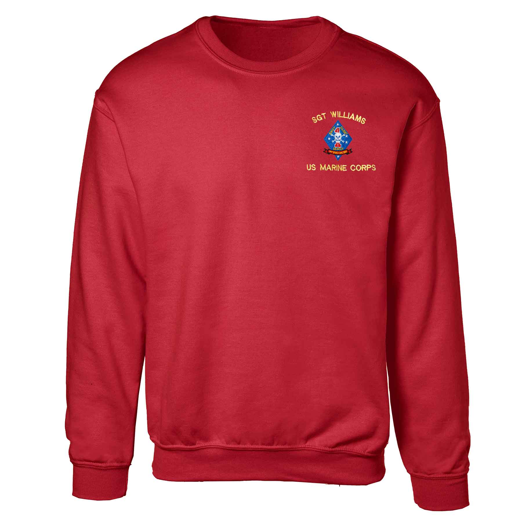 1st Recon Battalion Embroidered Sweatshirt - Image 5