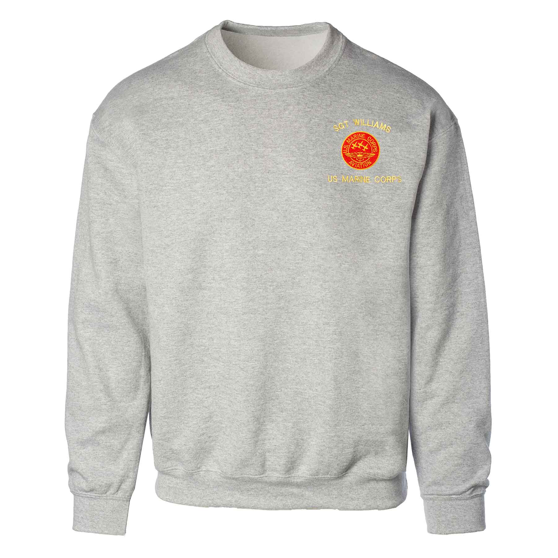 Red Marine Corps Aviation Embroidered Sweatshirt - Image 2