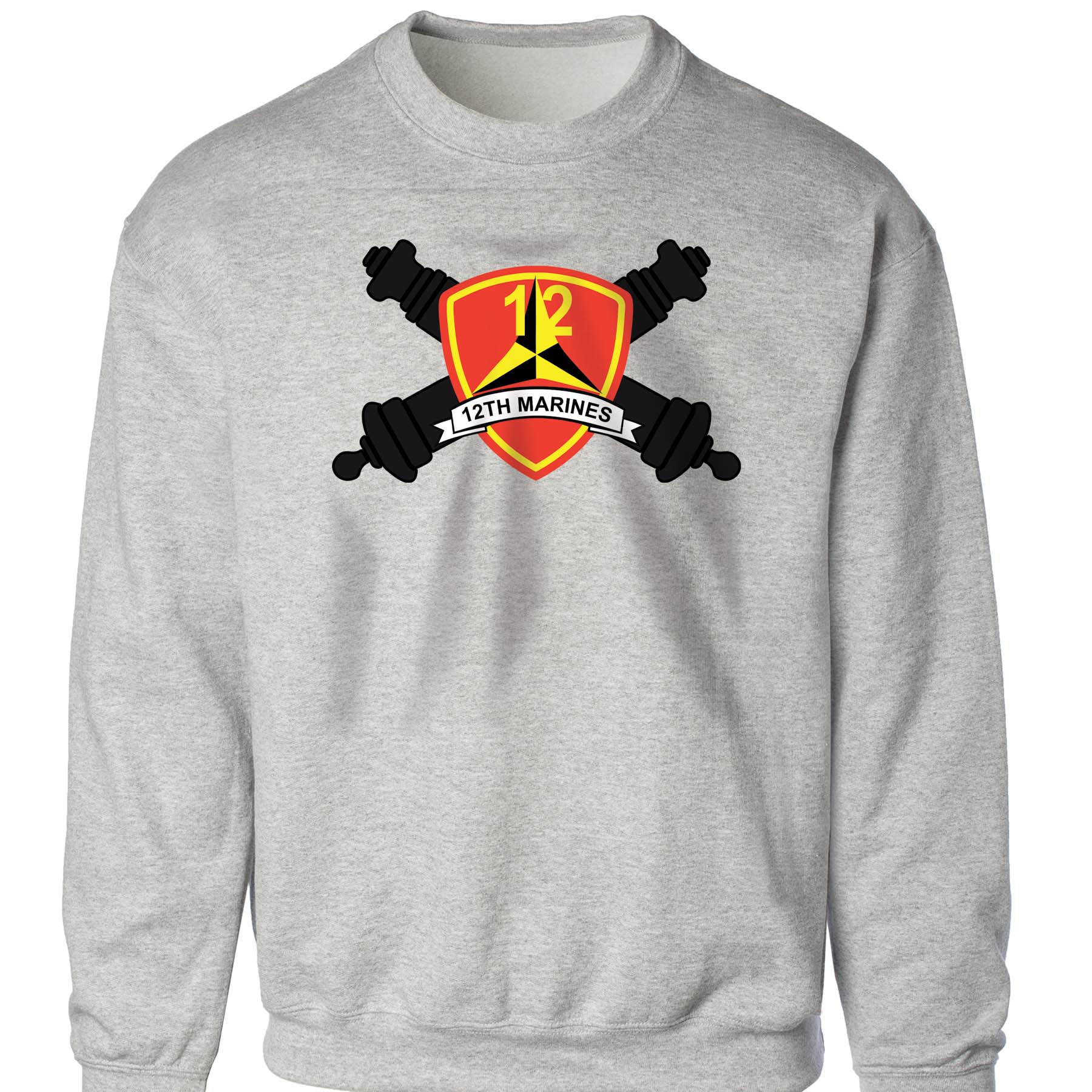 12th Marines Regimental Sweatshirt- Crossed Cannons - Image 2