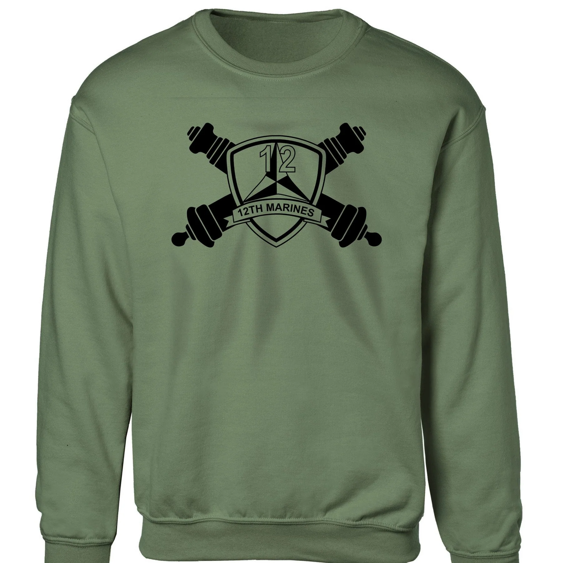 12th Marines Regimental Sweatshirt- Crossed Cannons - Image 3