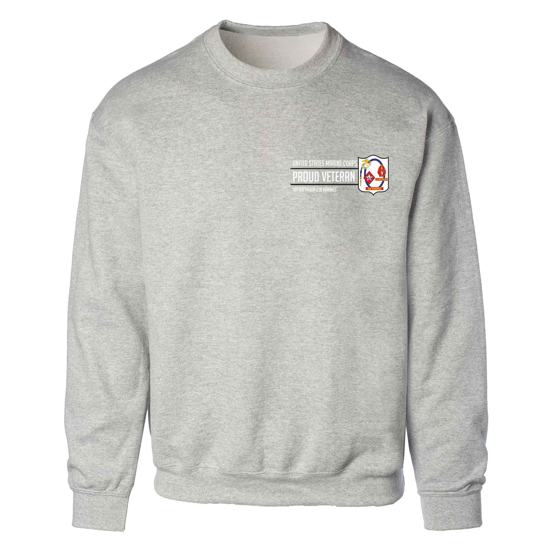 1st Battalion 6th Marines Proud Veteran Sweatshirt - Image 2