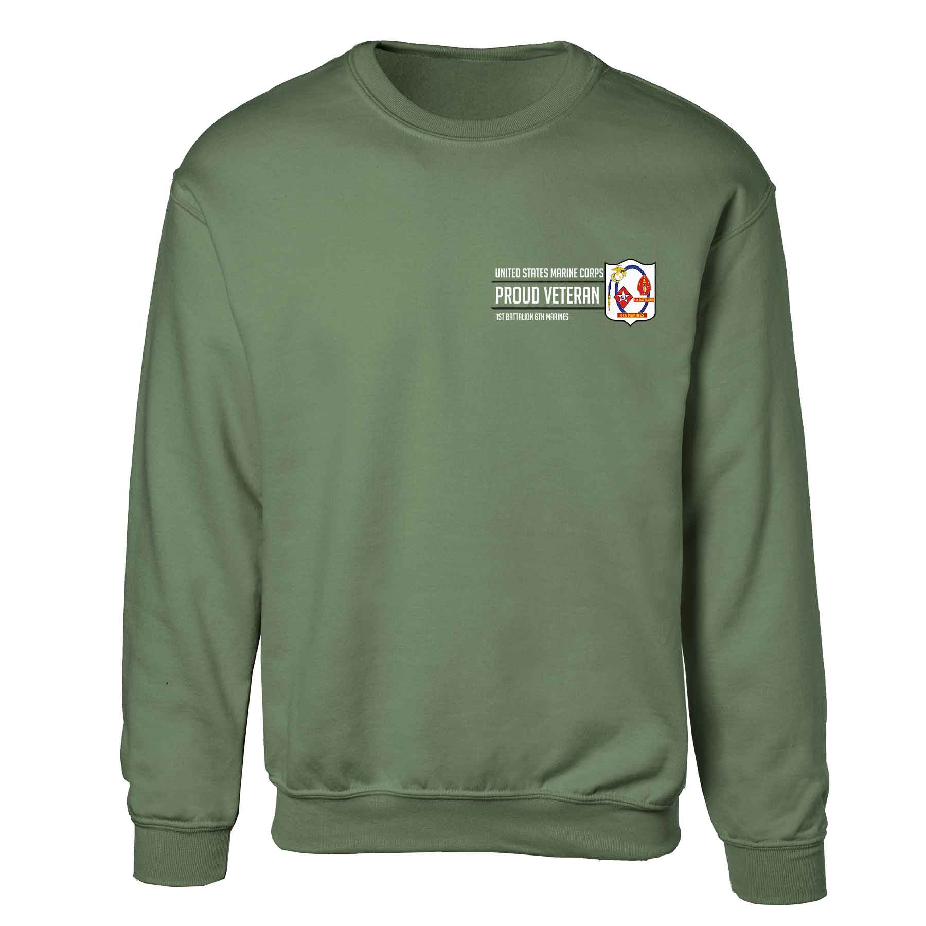 1st Battalion 6th Marines Proud Veteran Sweatshirt - Image 4