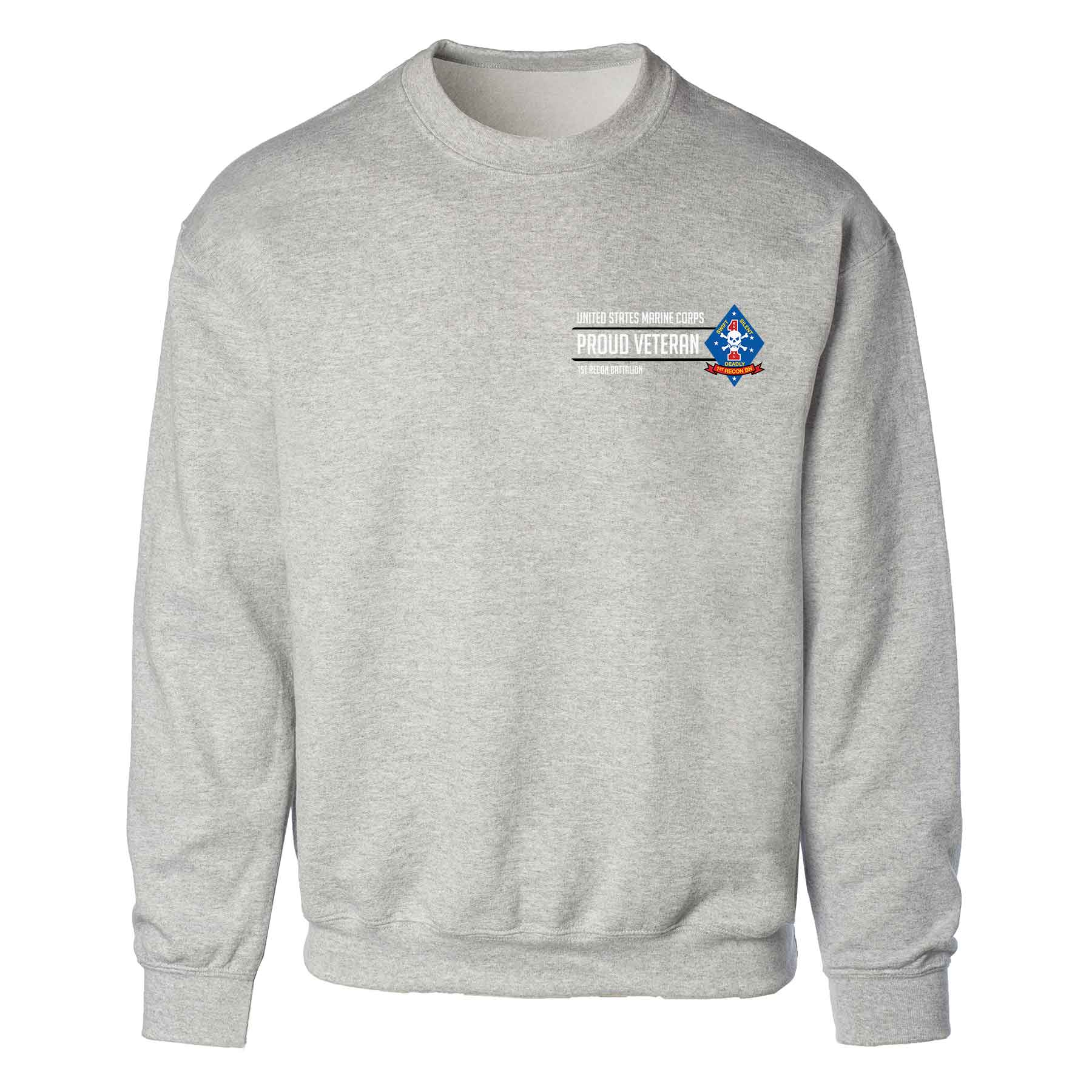 1st Recon Battalion Proud Veteran Sweatshirt - Image 2