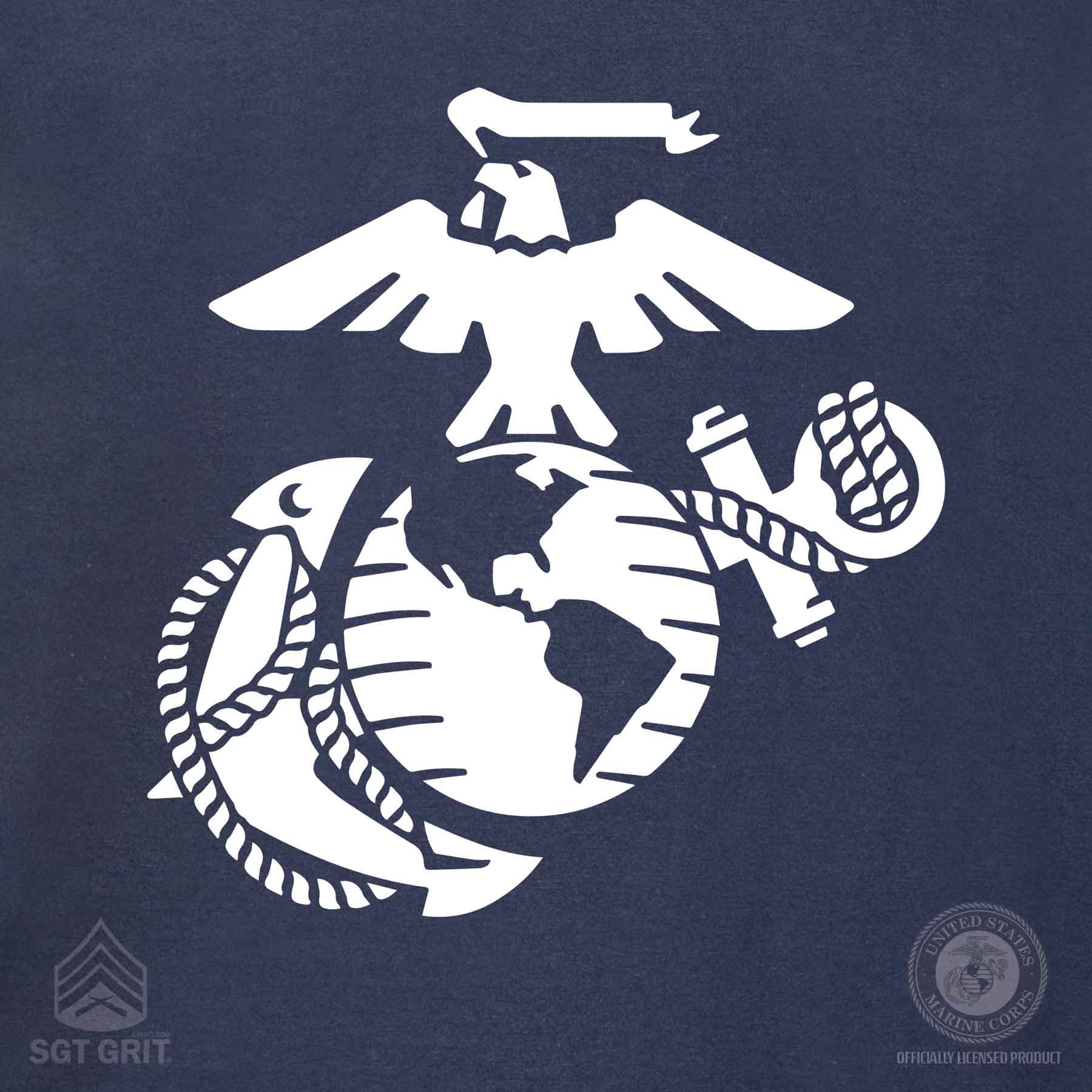 Dress Blues Bulldog Back With Left Chest T-shirt - Image 3
