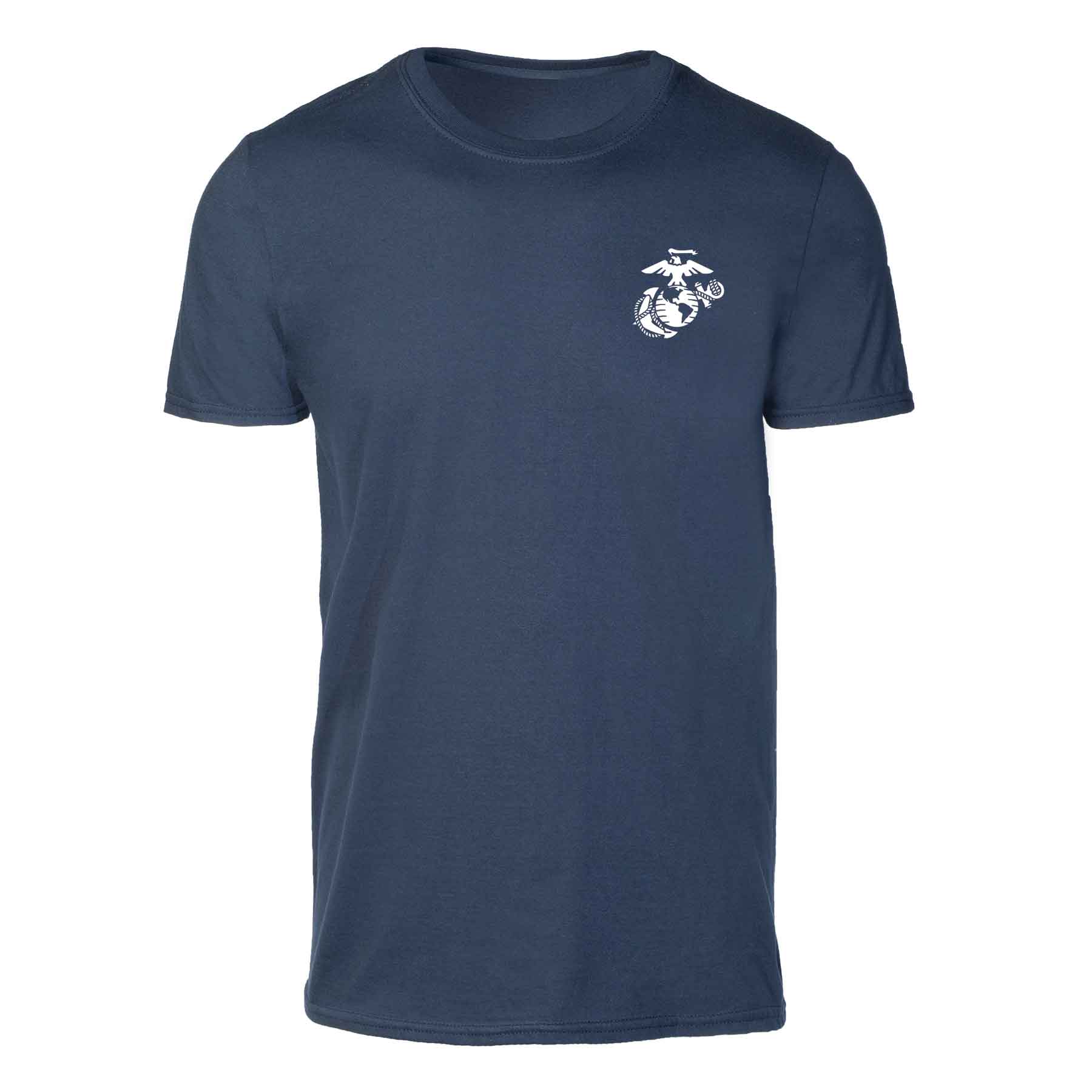 Dress Blues Bulldog Back With Left Chest T-shirt - Image 4