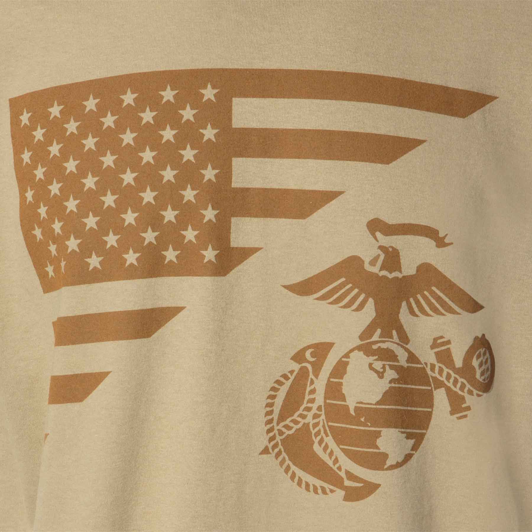 USMC Flag, EGA Emblem T-shirt 100% Cotton - Image 3