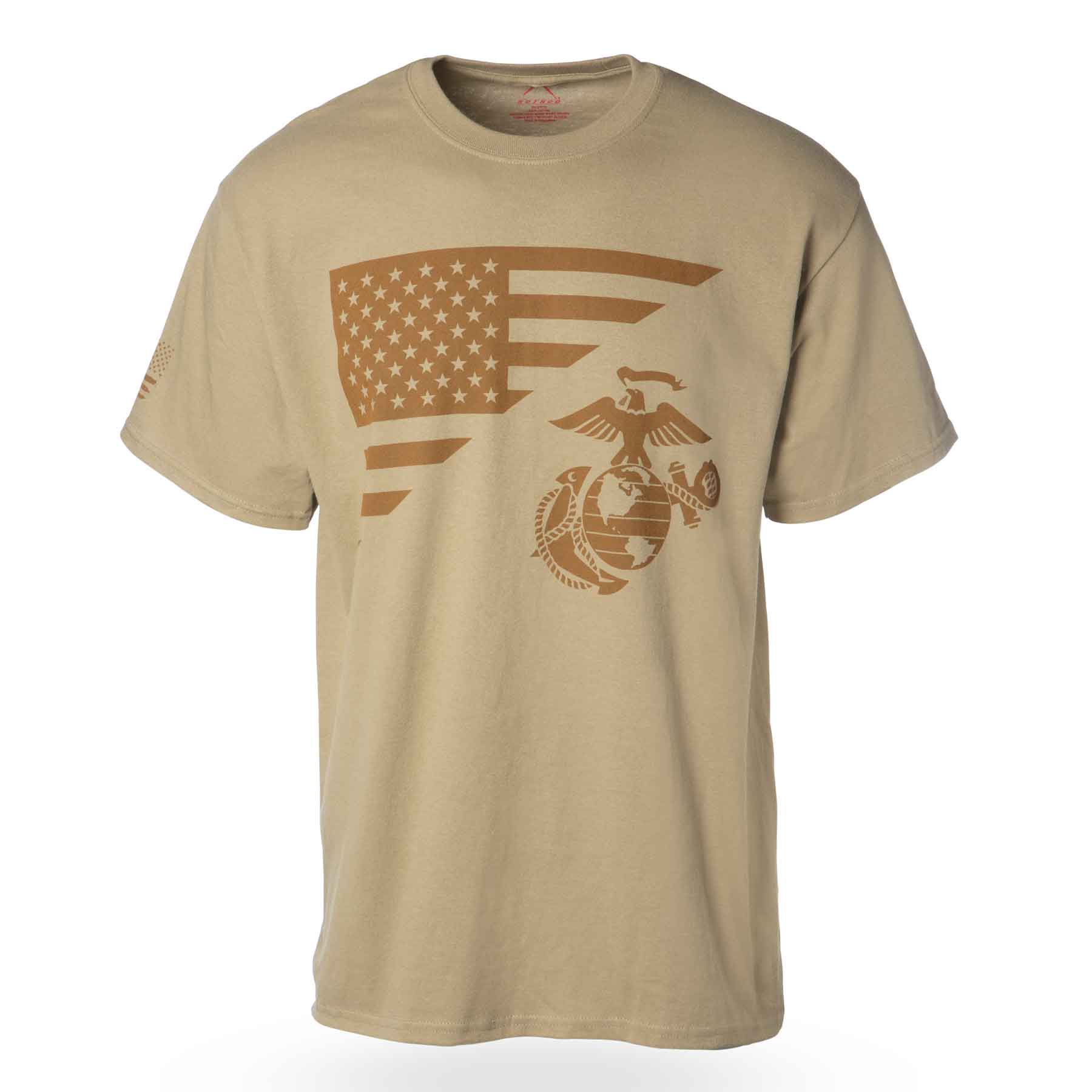 USMC Flag, EGA Emblem T-shirt 100% Cotton - Image 4