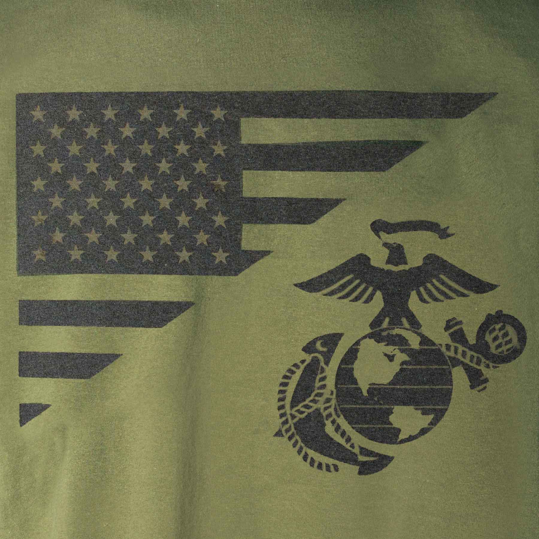 USMC Flag, EGA Emblem T-shirt 100% Cotton - Image 7