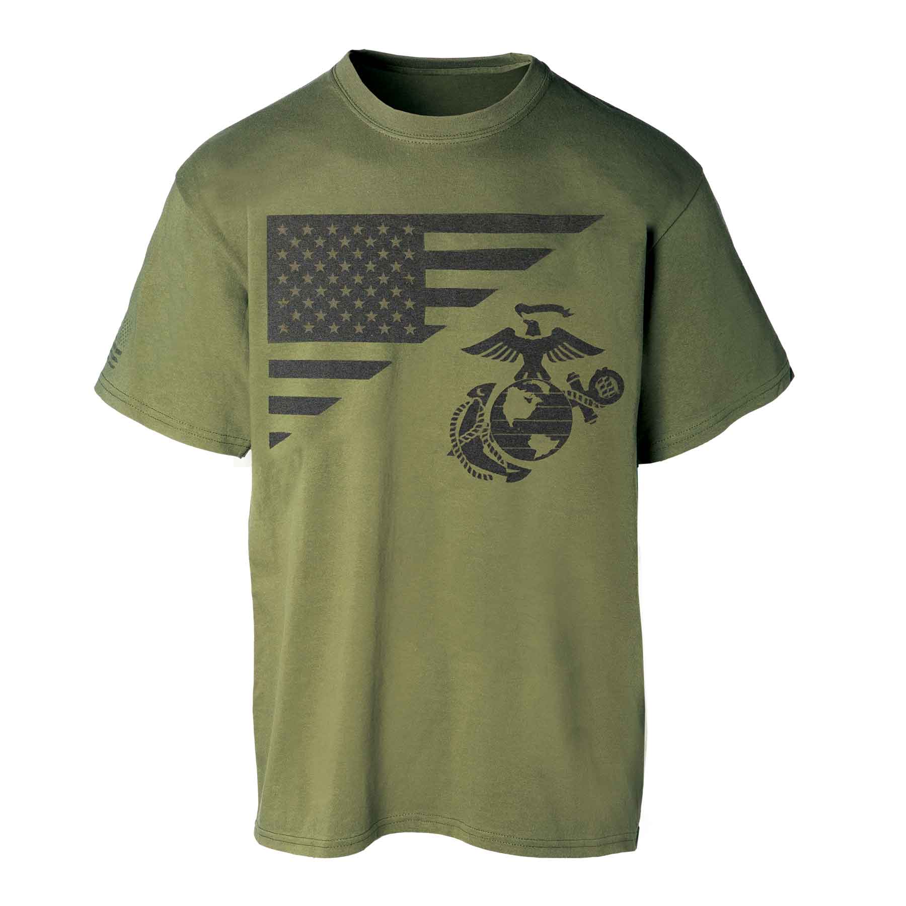 USMC Flag, EGA Emblem T-shirt 100% Cotton - Image 8