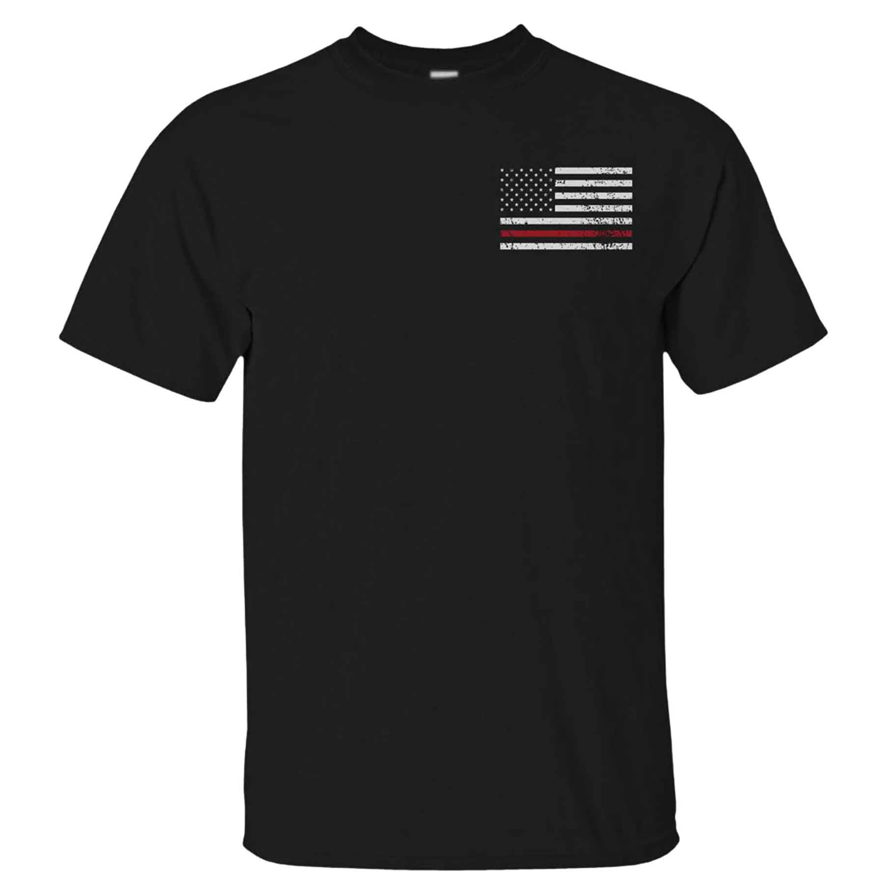 Marine Corps Blood Stripe Flag Black T-shirt - Image 4