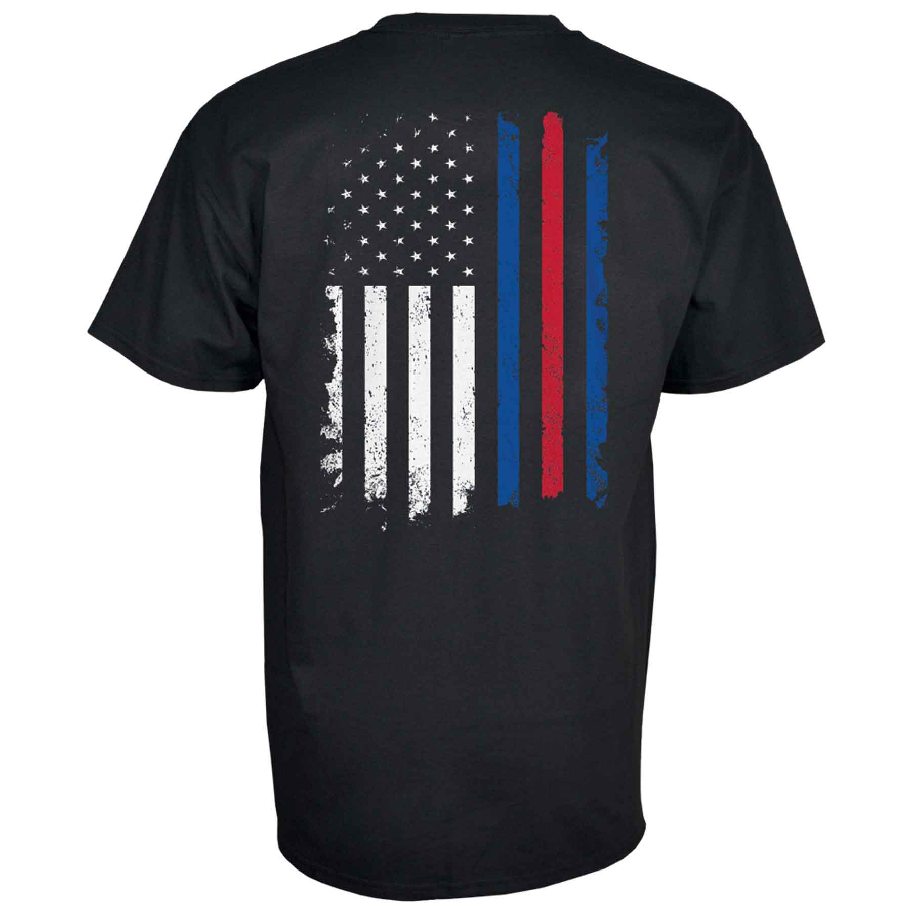 Marine Corps Blood Stripe Flag Black T-shirt - Image 7