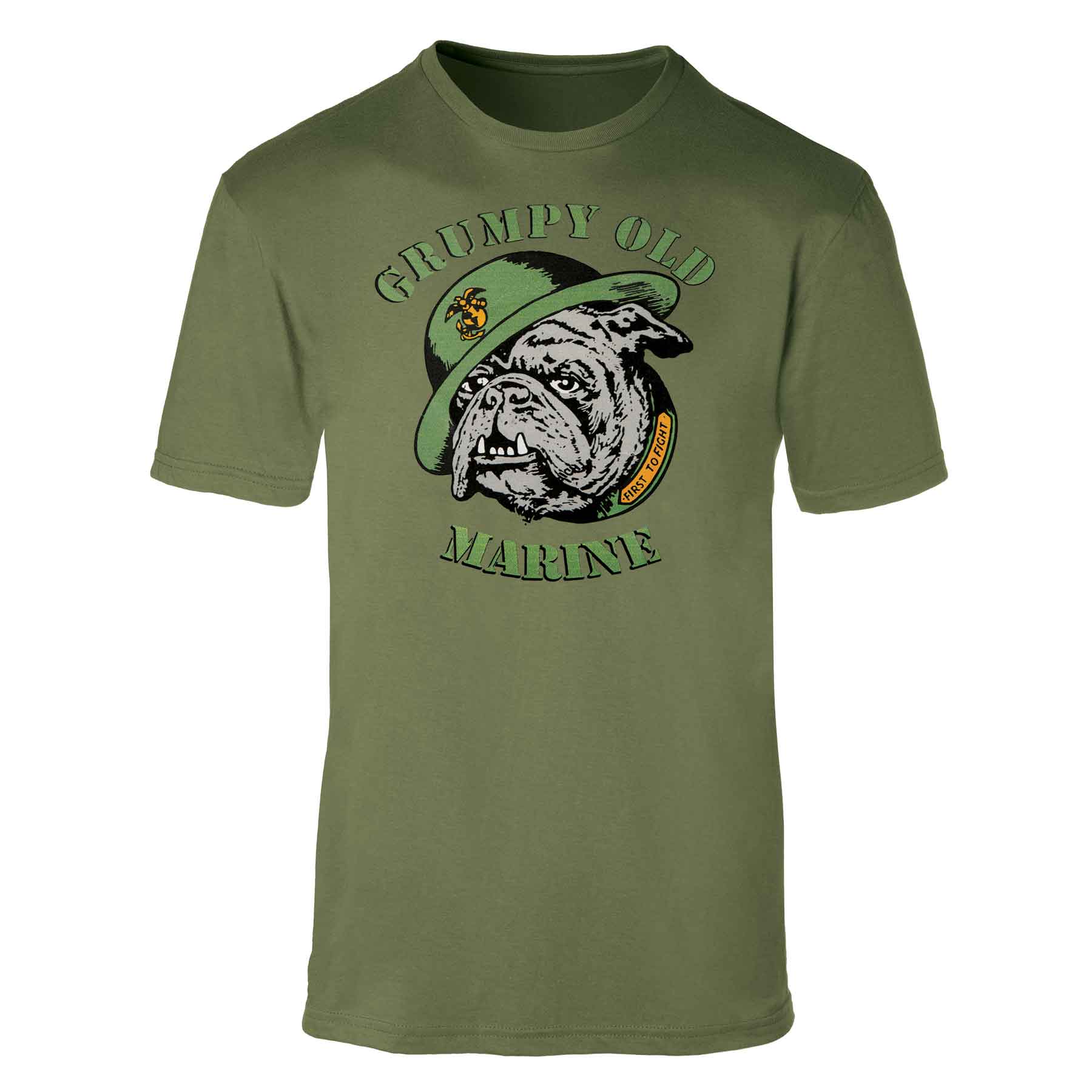 Grumpy Old Marine Bulldog Mascot T-shirt - Image 4