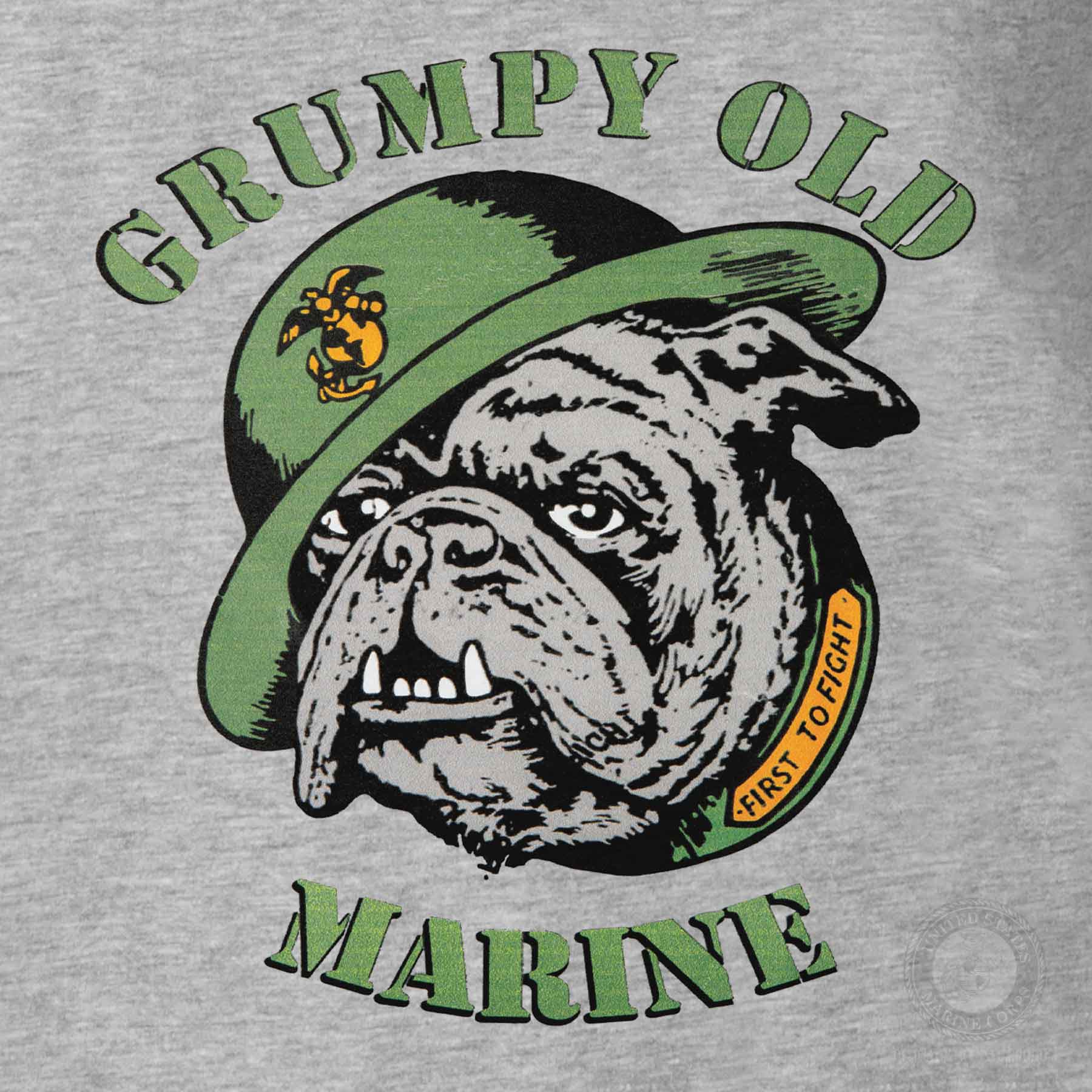 Grumpy Old Marine Bulldog Mascot T-shirt - Image 6
