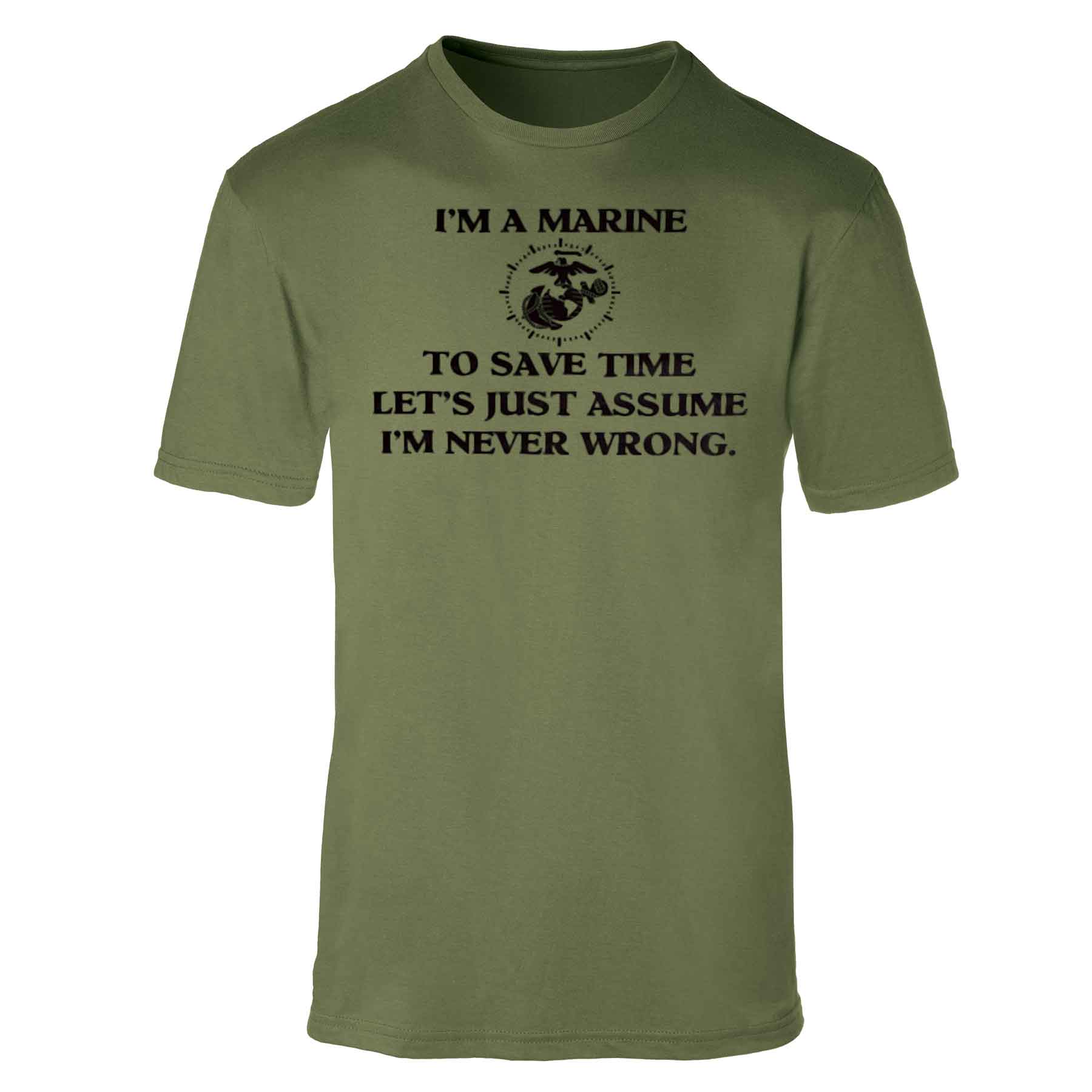 USMC 'I'm Never Wrong' Graphic T-Shirt - Image 4