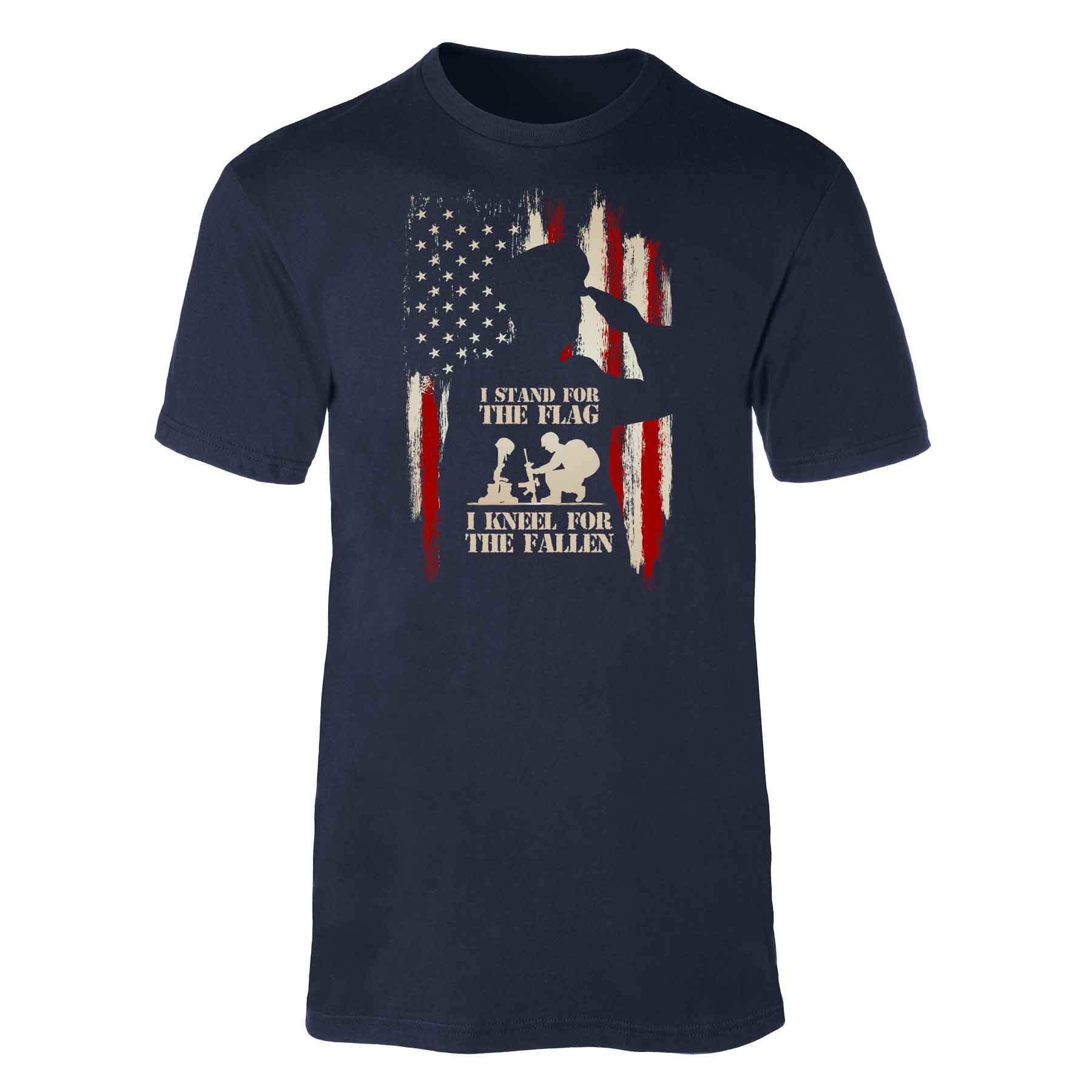 Stand for the Flag, Kneel for the Fallen T-Shirt - Image 4